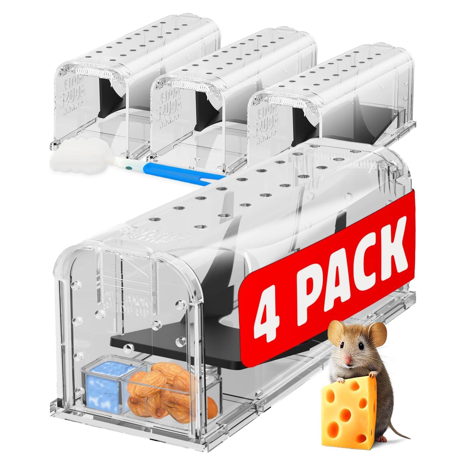 Trampas Humanas para Ratones Motelmouse 4 Unidades Reutilizables