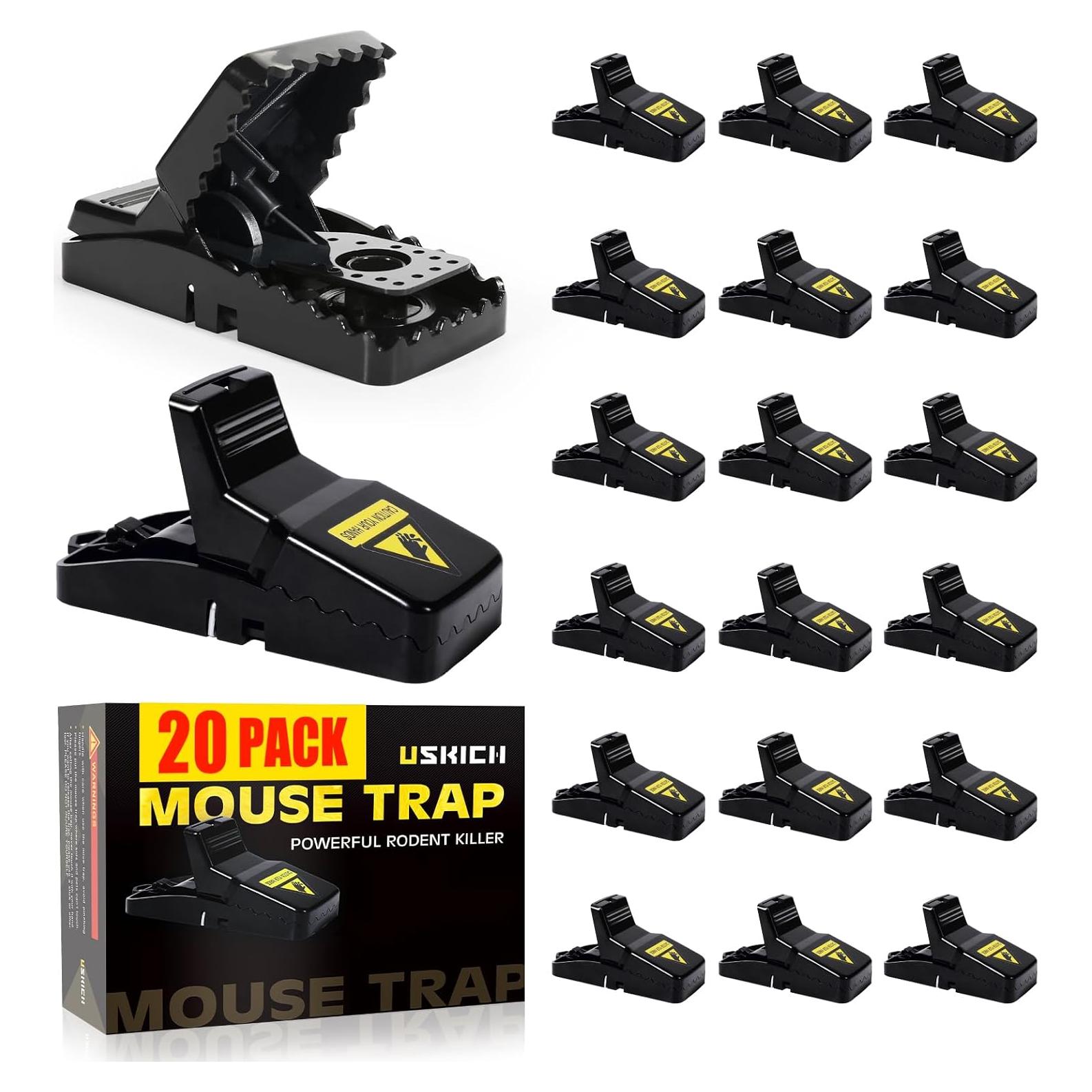 20 Pack Mouse Traps Indoor for Home,Mice Traps for House,Reusable Mouse Trap That Work,Small Mice Catchers for Home Indoor, Quick Set Mousetraps Effective