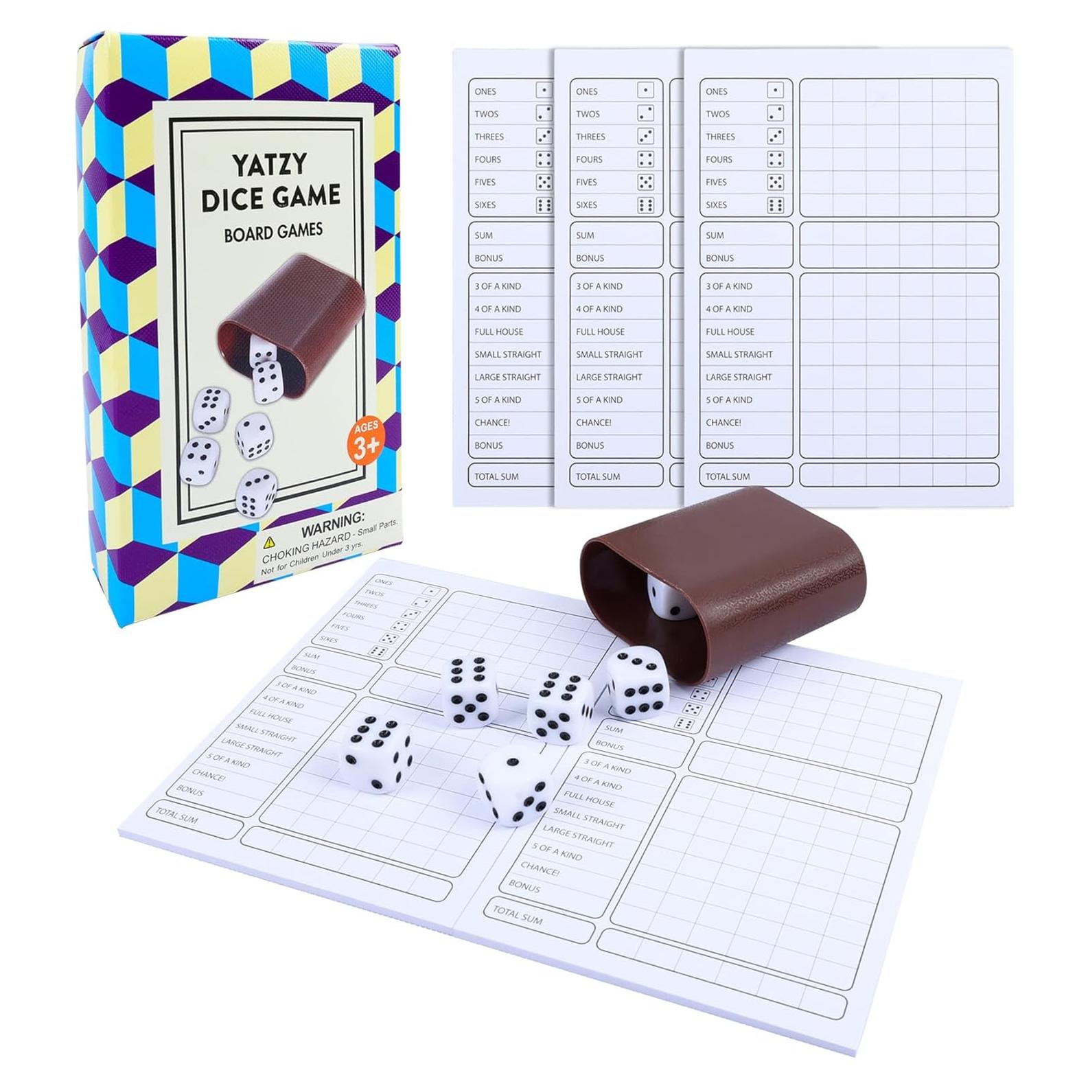 Juego de Dados Clásico Offelec - 6 Dados, 125 Hojas, 2-6 Jugadores