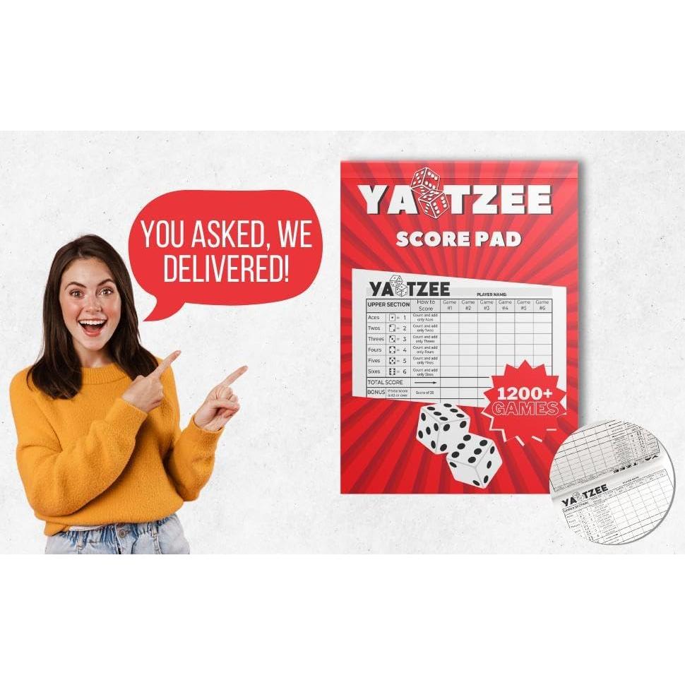 Bloc de Puntuaciones Yahtzee Notewells 100 Hojas 22.8x15.3 cm
