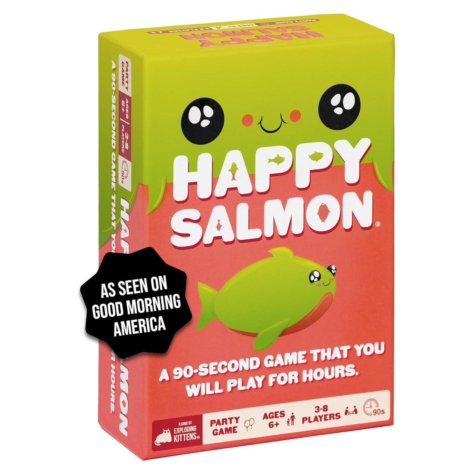 Juego de Cartas Salmón Feliz Exploding Kittens - 3-8 Jugadores