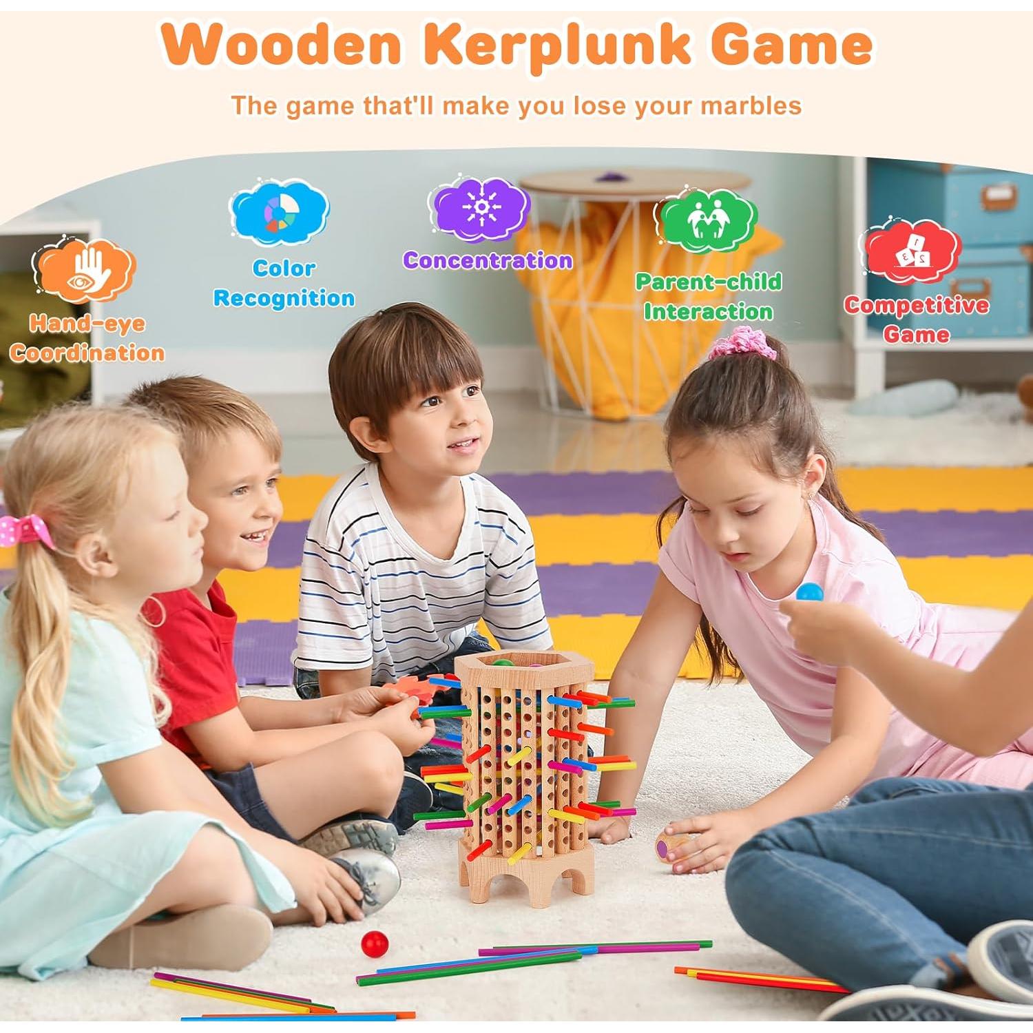 Juego de Mesa Montessori de Madera 36 Palitos Matemáticos