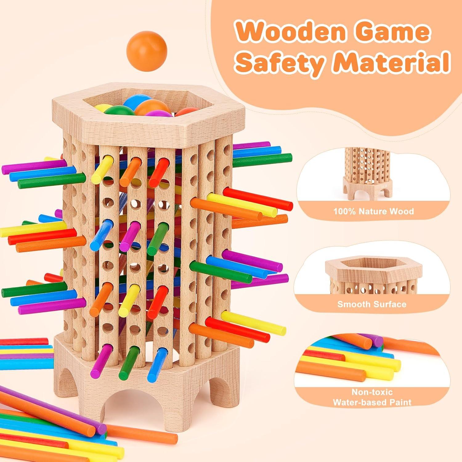 Juego de Mesa Montessori de Madera 36 Palitos Matemáticos