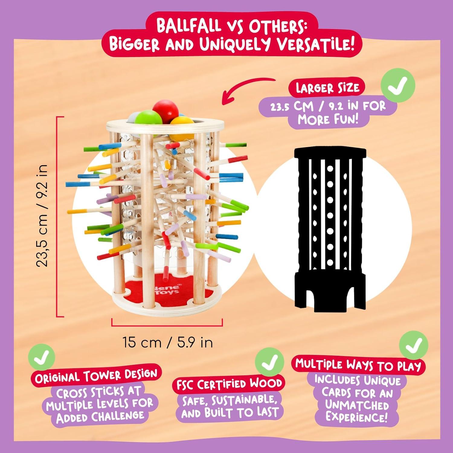 Nene Toys BALLFALL Jumbo - Juego de Mesa Montessori 3-9 Años