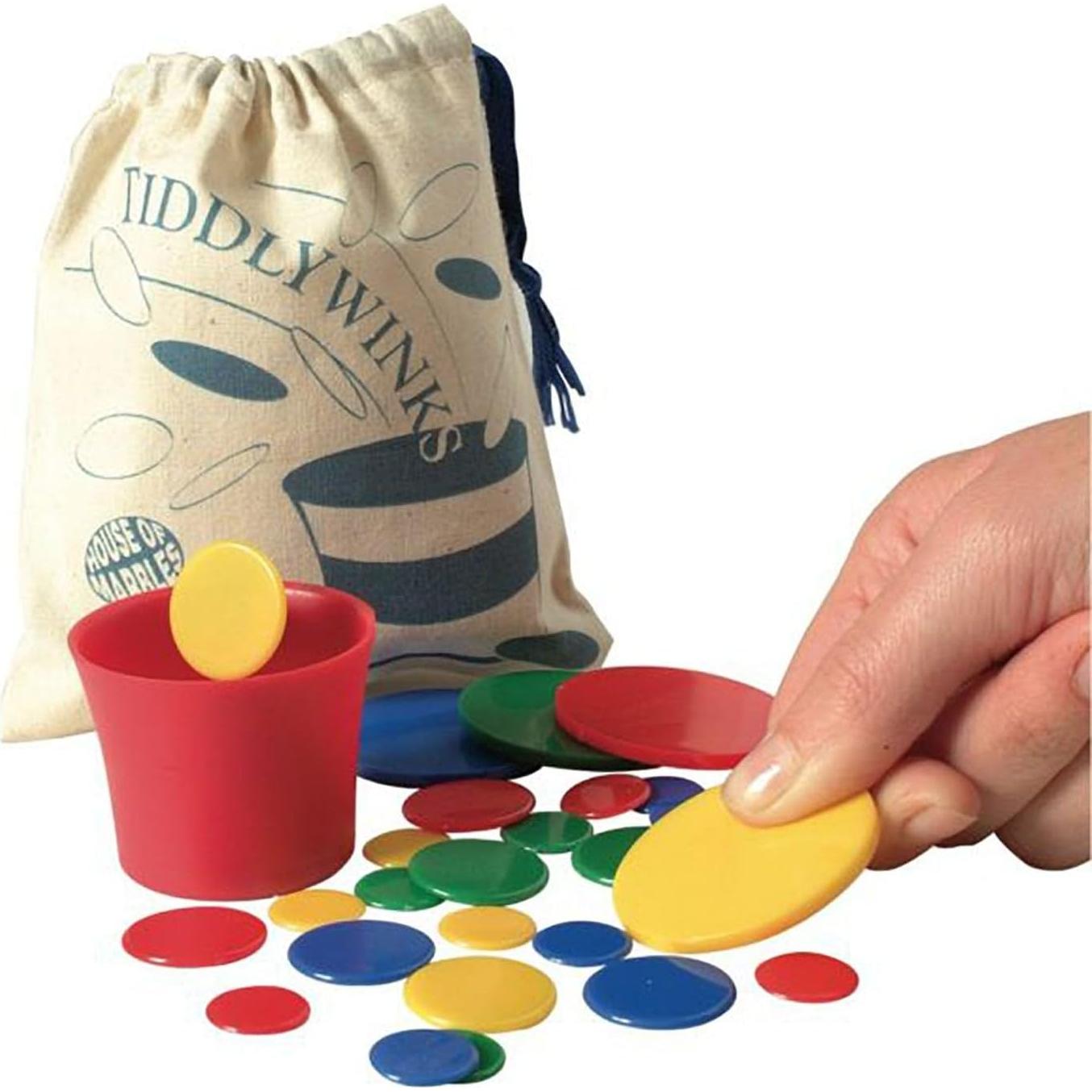 Juego de Mesa Tiddlywinks Casa de Canicas - 28 Piezas Multicolores
