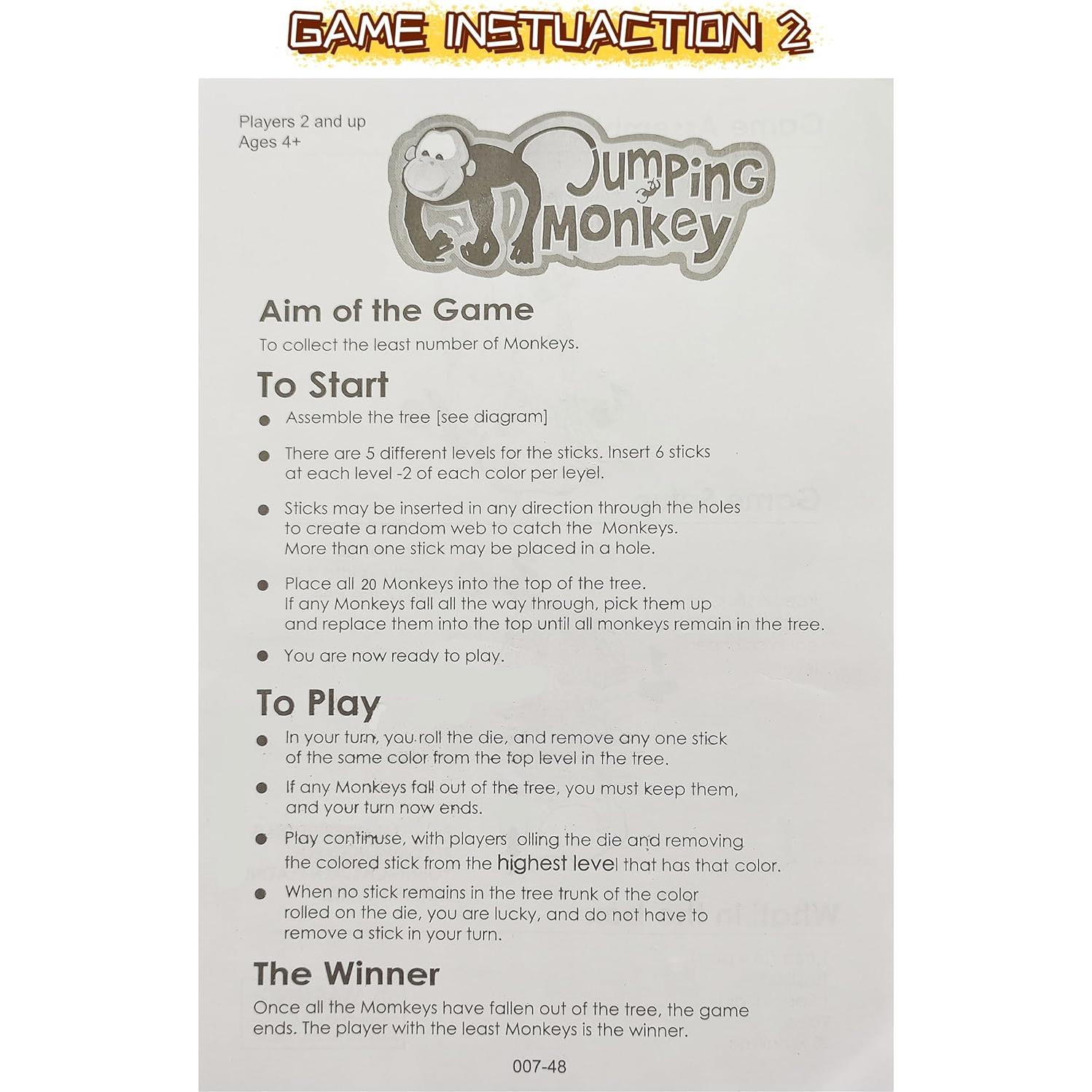 Juego de Mesa Clásico Monos para Niños Ybgocot 2-4 Jugadores