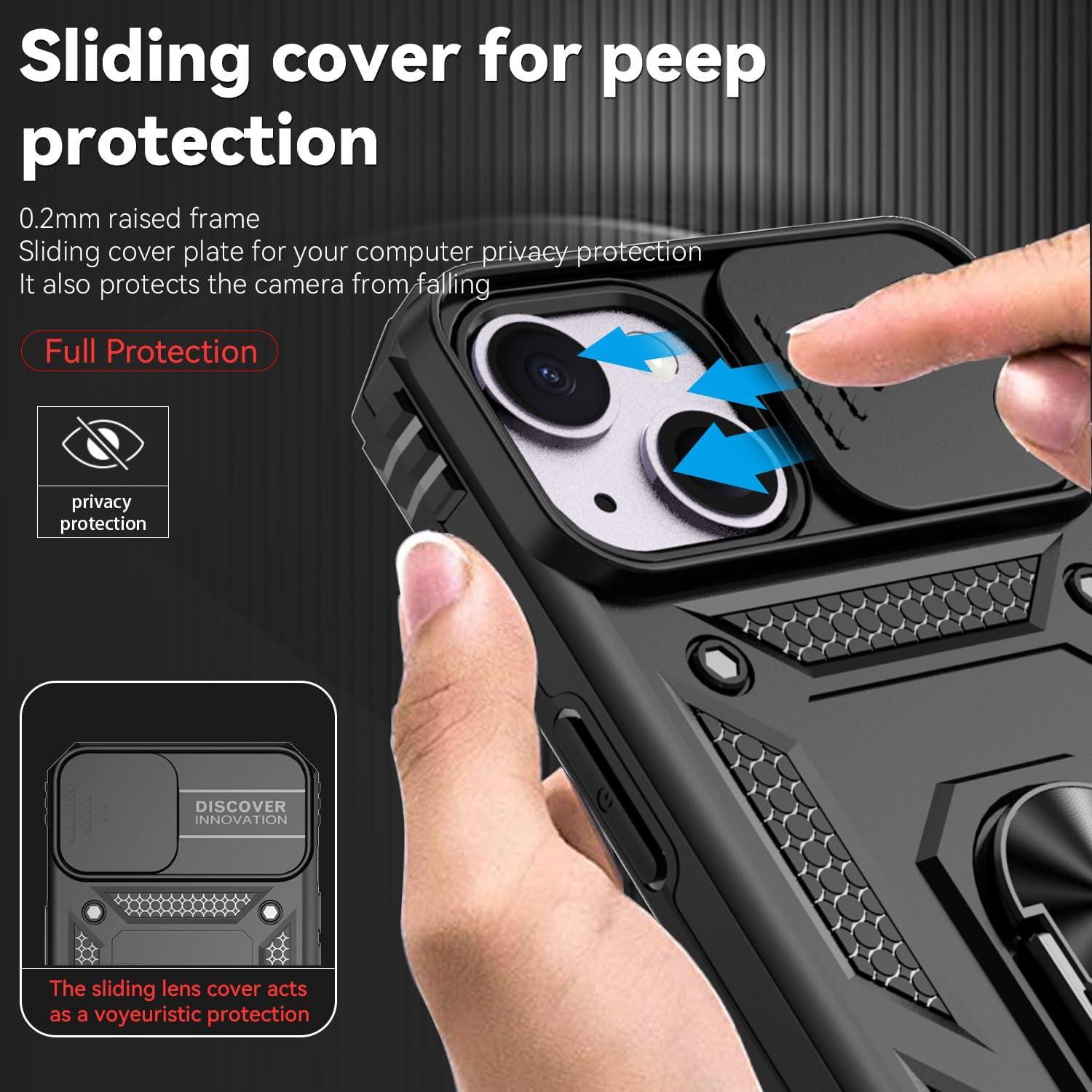 Funda SunStory para iPhone 14 Plus con Soporte y Protección HD
