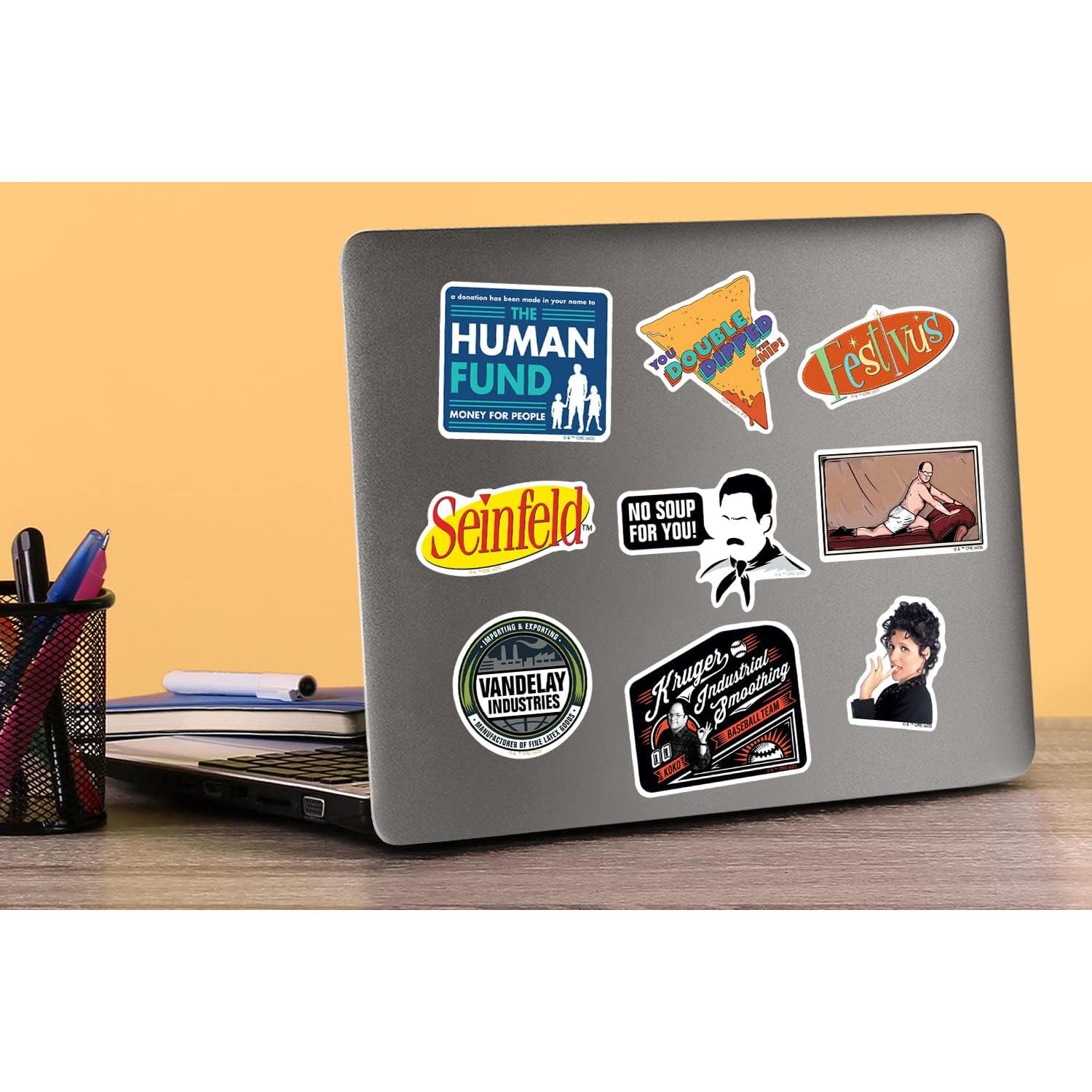 Set de 50 Stickers Deluxe de Vinilo Seinfeld - Para Laptop y Más