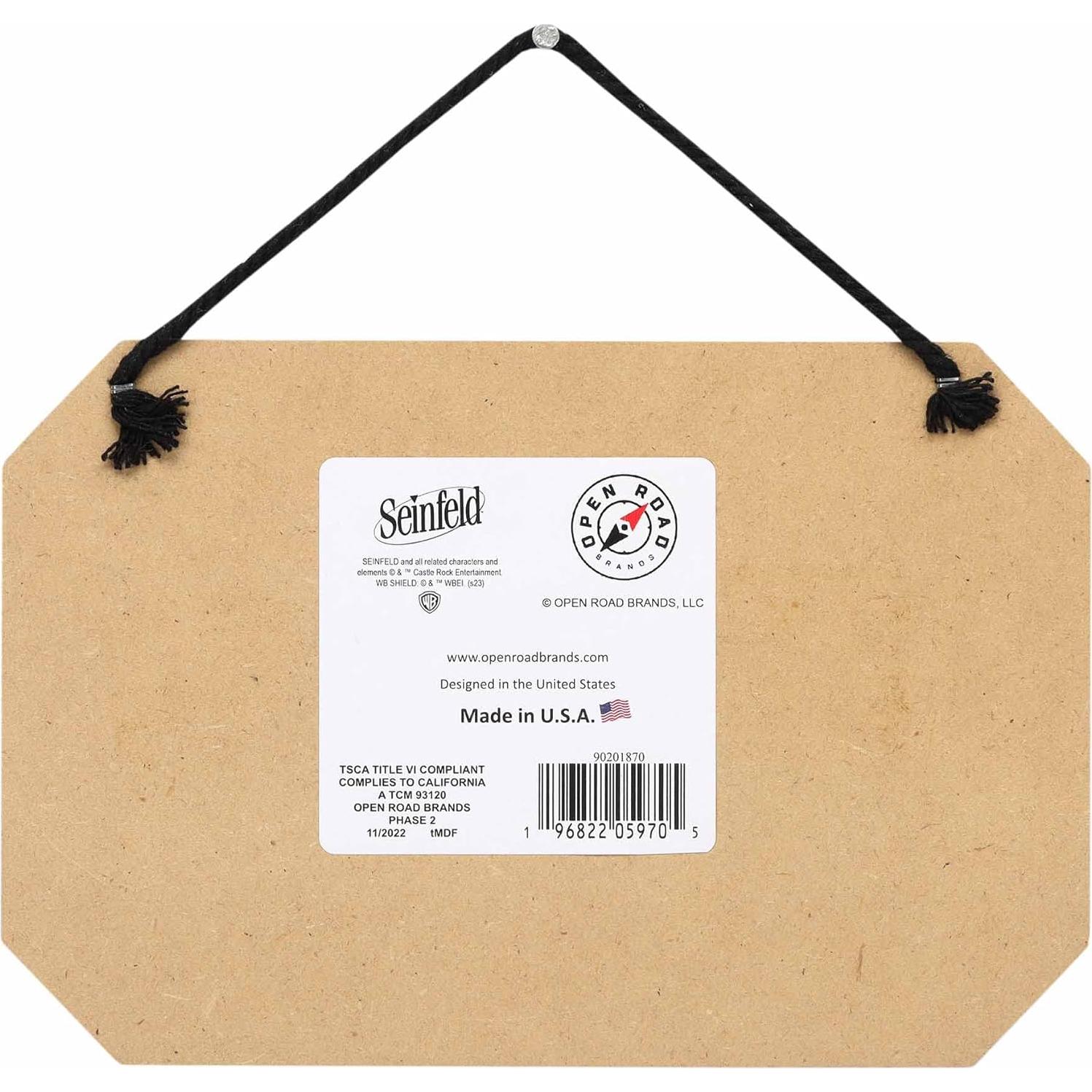 Cartel Colgante Decorativo Seinfeld Serenidad Ahora - Madera