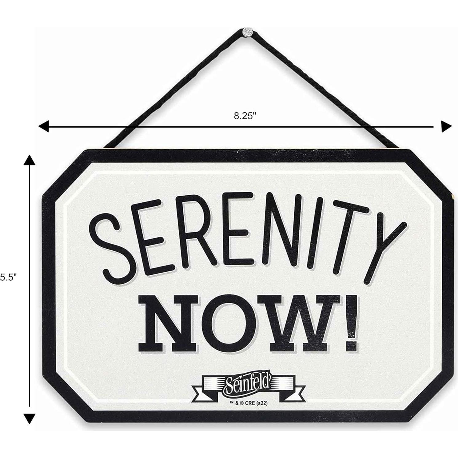 Cartel Colgante Decorativo Seinfeld Serenidad Ahora - Madera