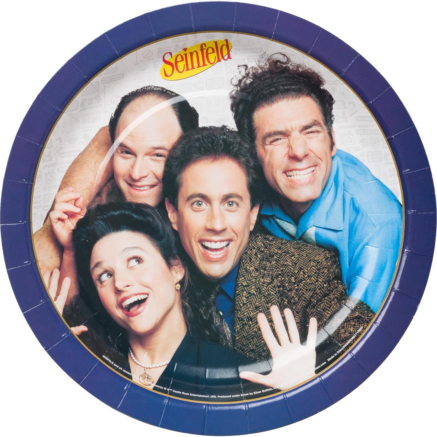 Set de Fiesta Seinfeld 60 Piezas Silver Buffalo - Platos, Vasos y Servilletas