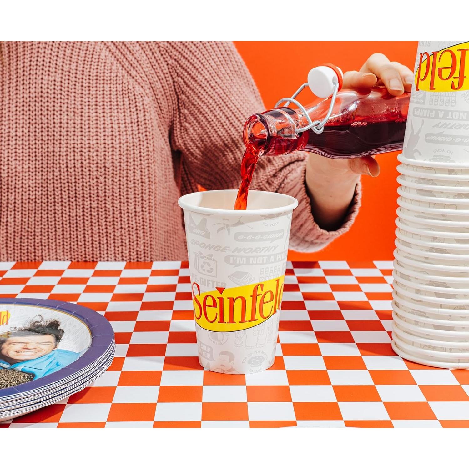 Set de Fiesta Seinfeld 60 Piezas Silver Buffalo - Platos, Vasos y Servilletas