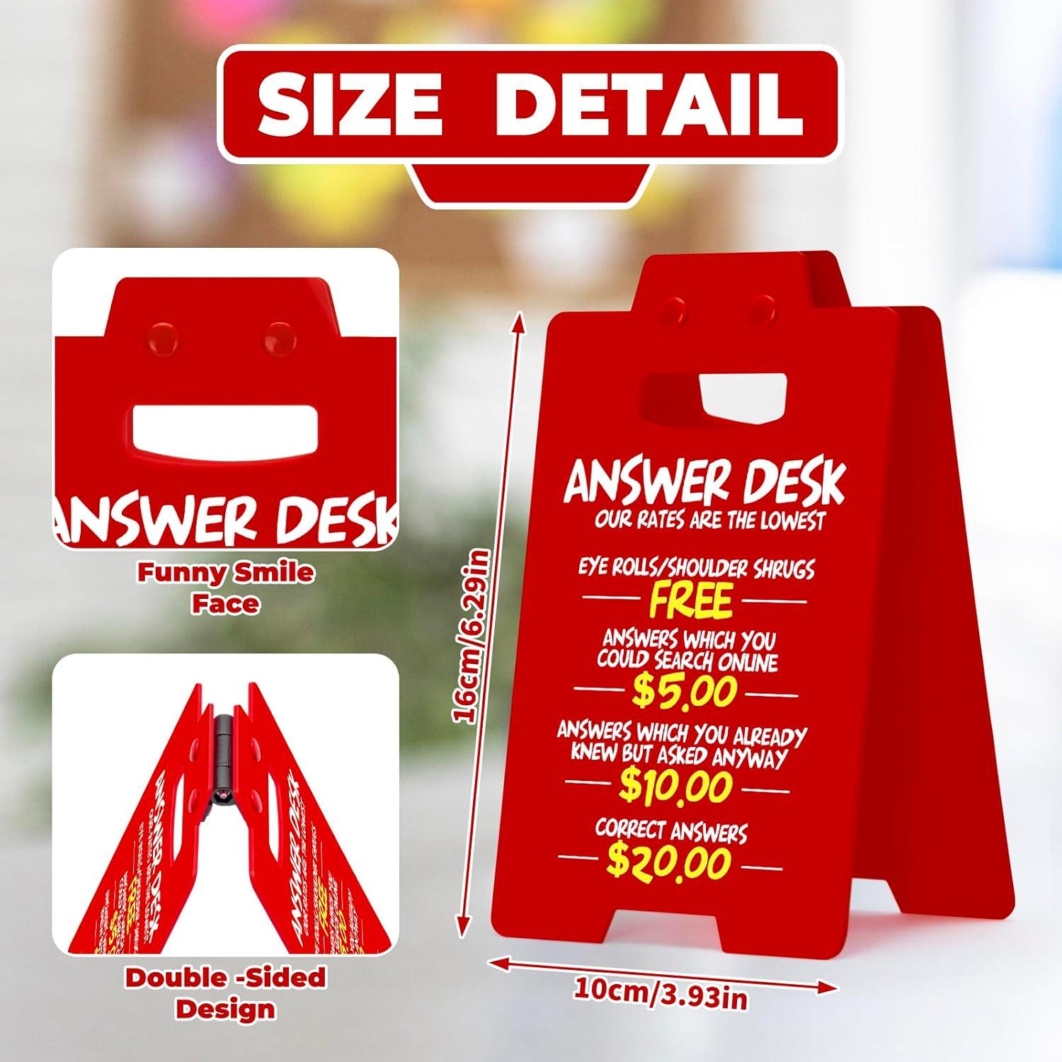 Letrero de Escritorio Divertido FACAJO 16x9.9cm Rojo