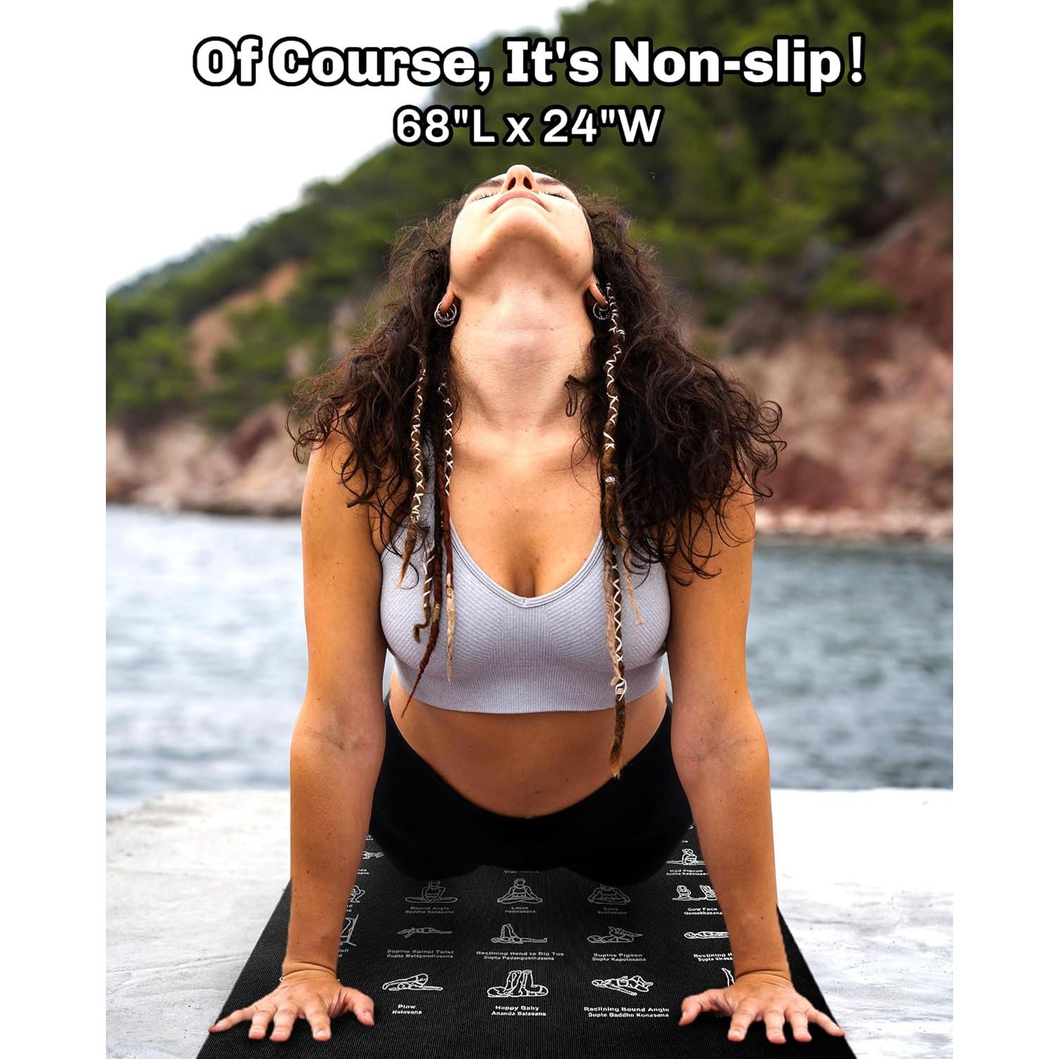 Tapete de Yoga Instructivo CIGOCIVI Antideslizante 173x61cm