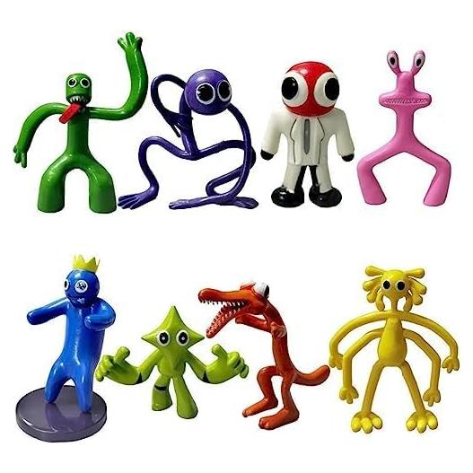 Set de 8 Figuras de Acción Arcoíris Xhfah - PVC Ecológico