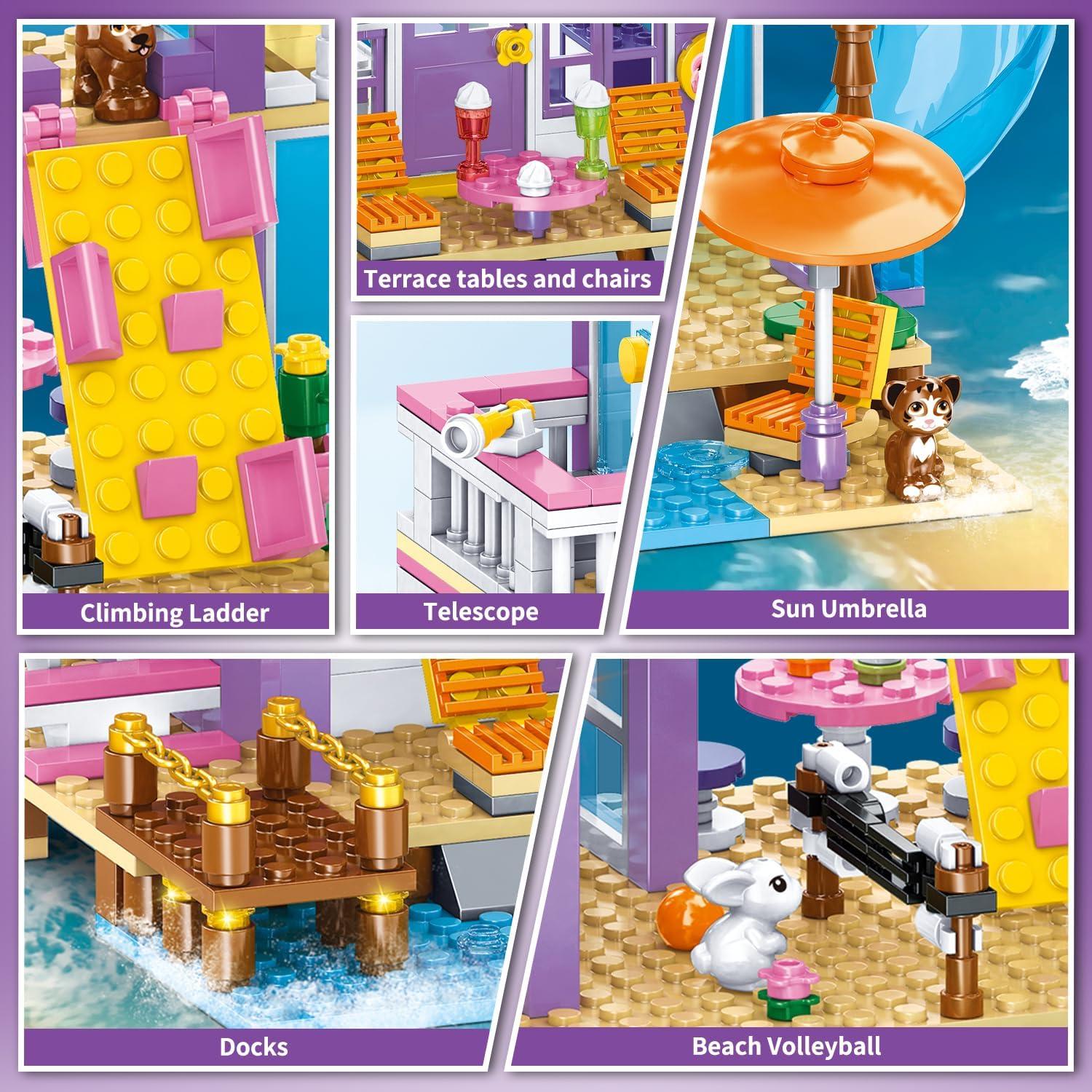 Conjunto de Construcción Villa Costera IKKOSYA 955 Piezas