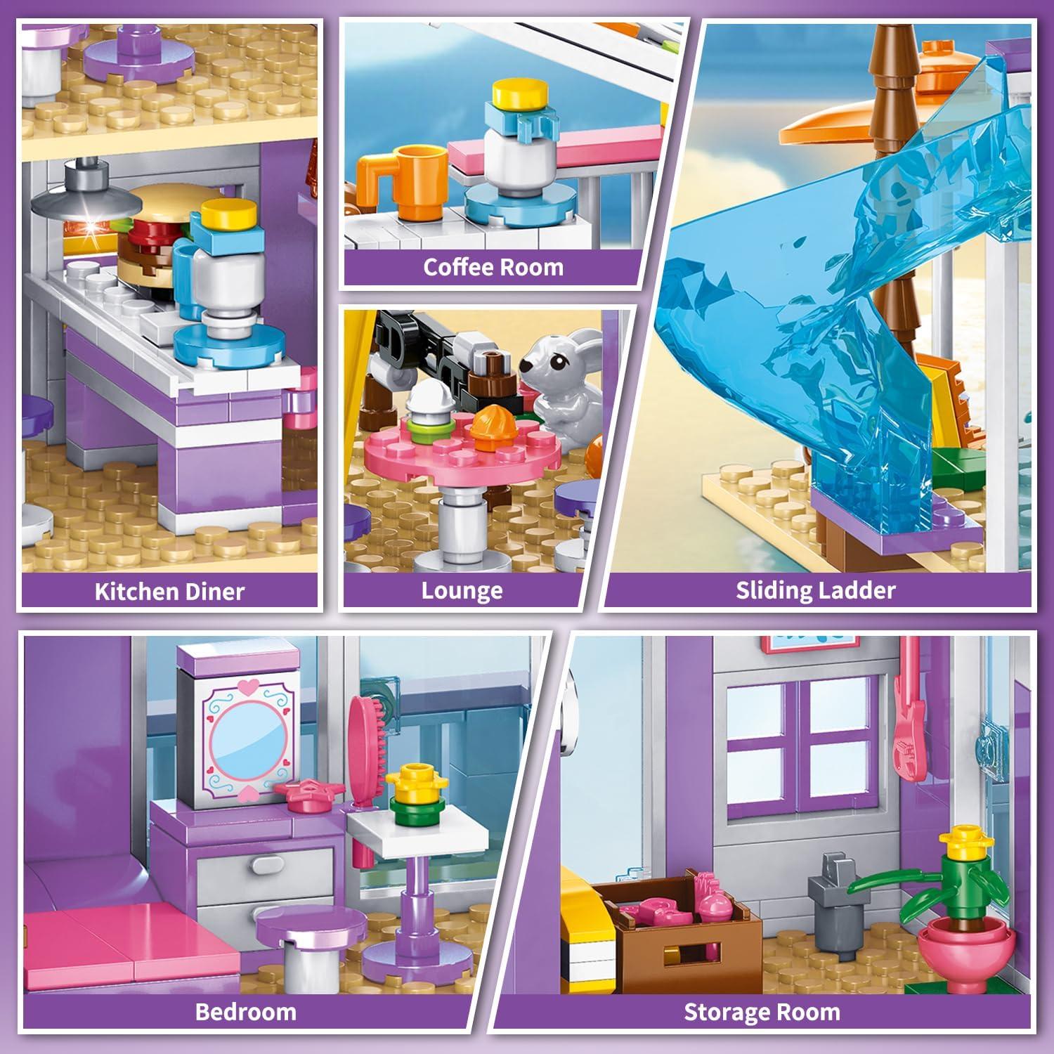 Conjunto de Construcción Villa Costera IKKOSYA 955 Piezas