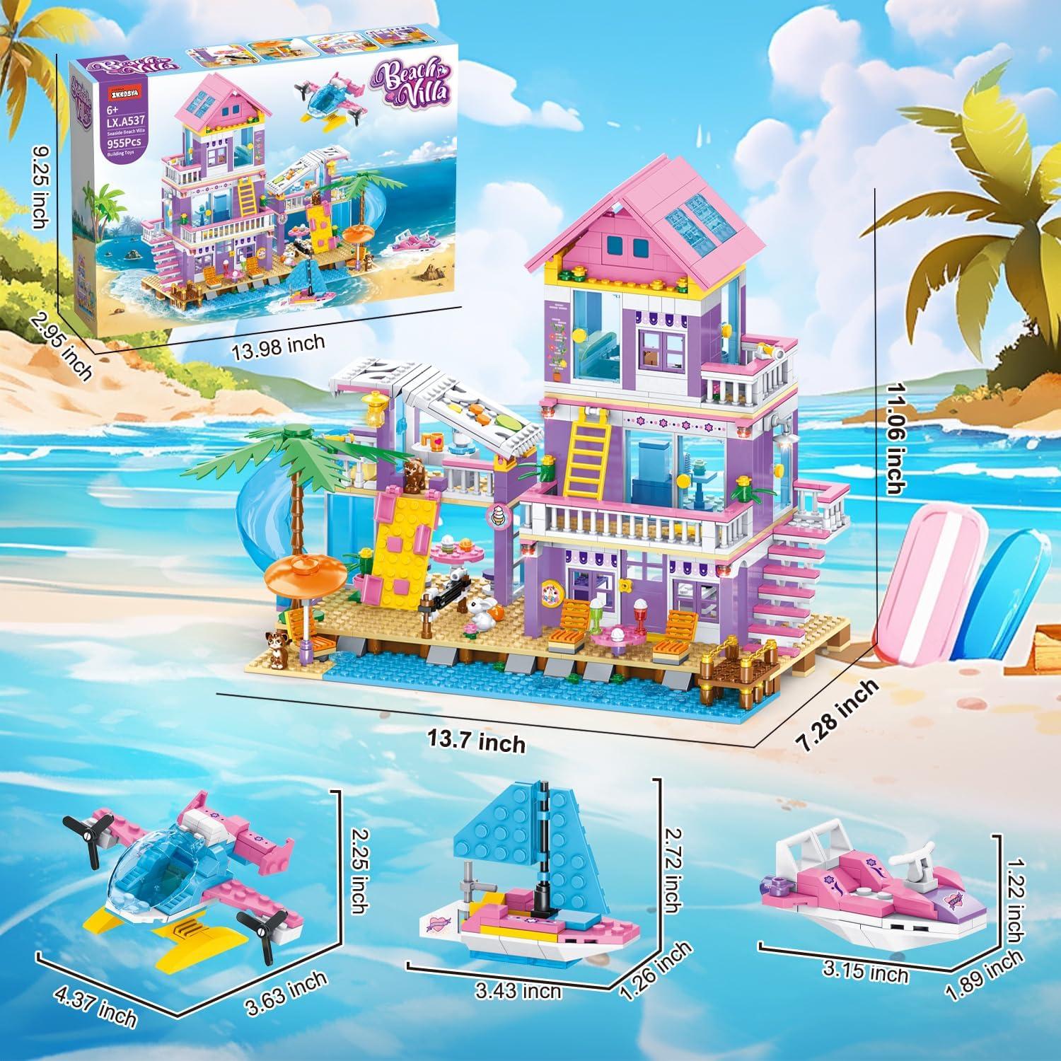 Conjunto de Construcción Villa Costera IKKOSYA 955 Piezas