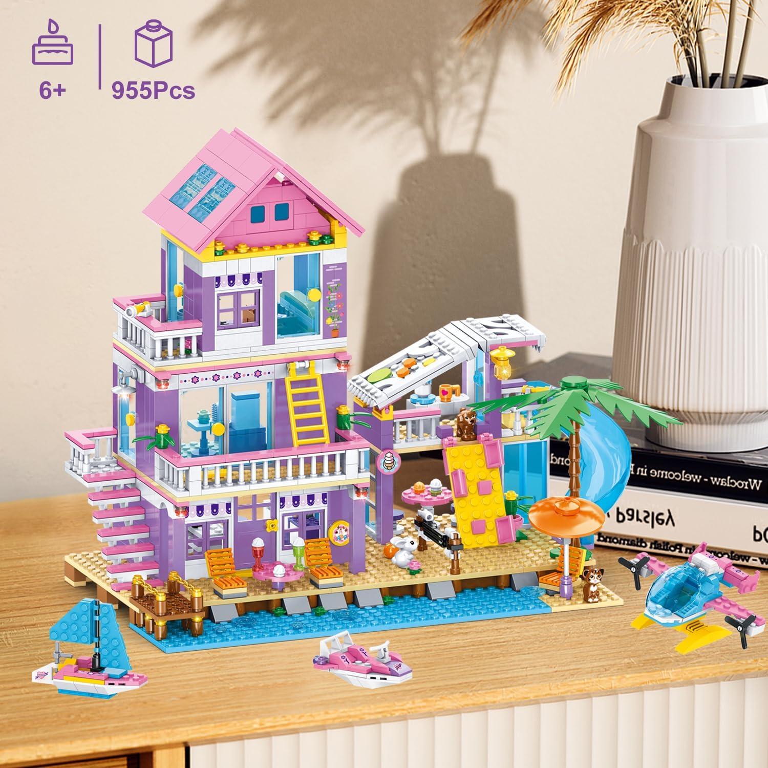 Conjunto de Construcción Villa Costera IKKOSYA 955 Piezas