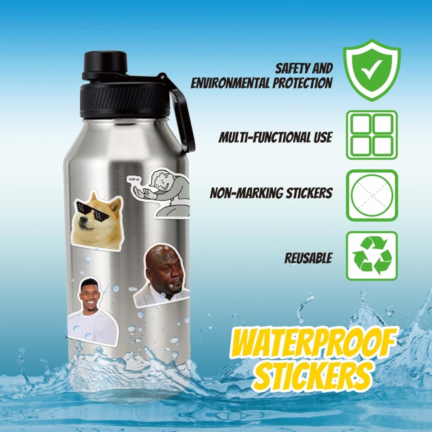 Paquete de 306 Pegatinas de Meme Divertidas Puraesla - Vinilo Impermeable