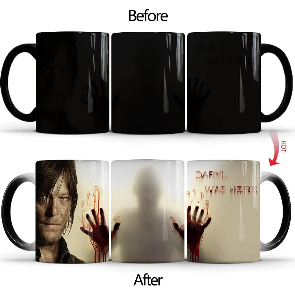 Taza de Cerámica Cambiante Daryl Dixon The Walking Dead 311ml
