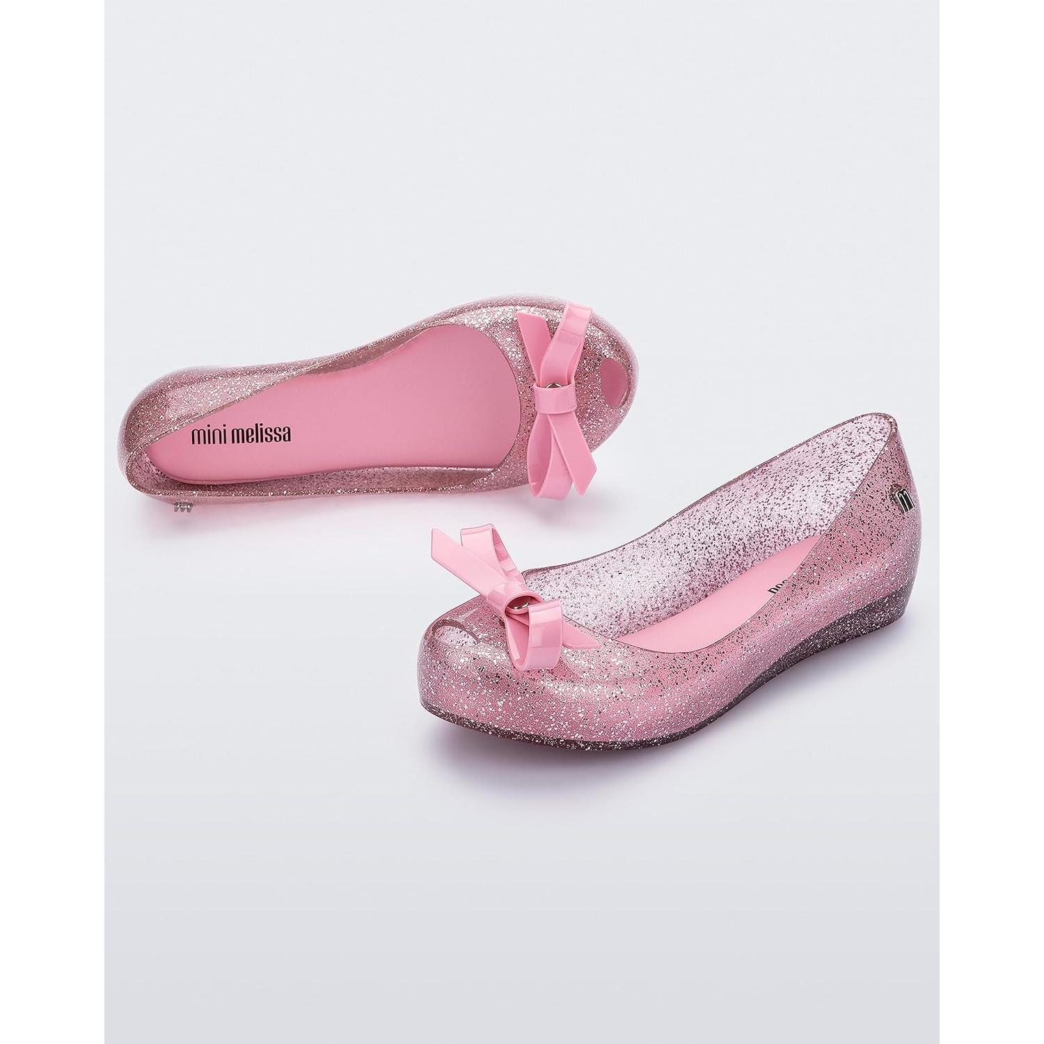 Zapatos Planos Mini Melissa Ultragirl Rosa con Moño
