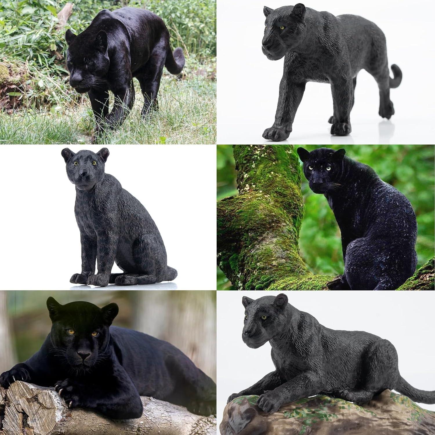 Figuras de Animales Pantera Negra TOYMANY 7 Piezas Realistas
