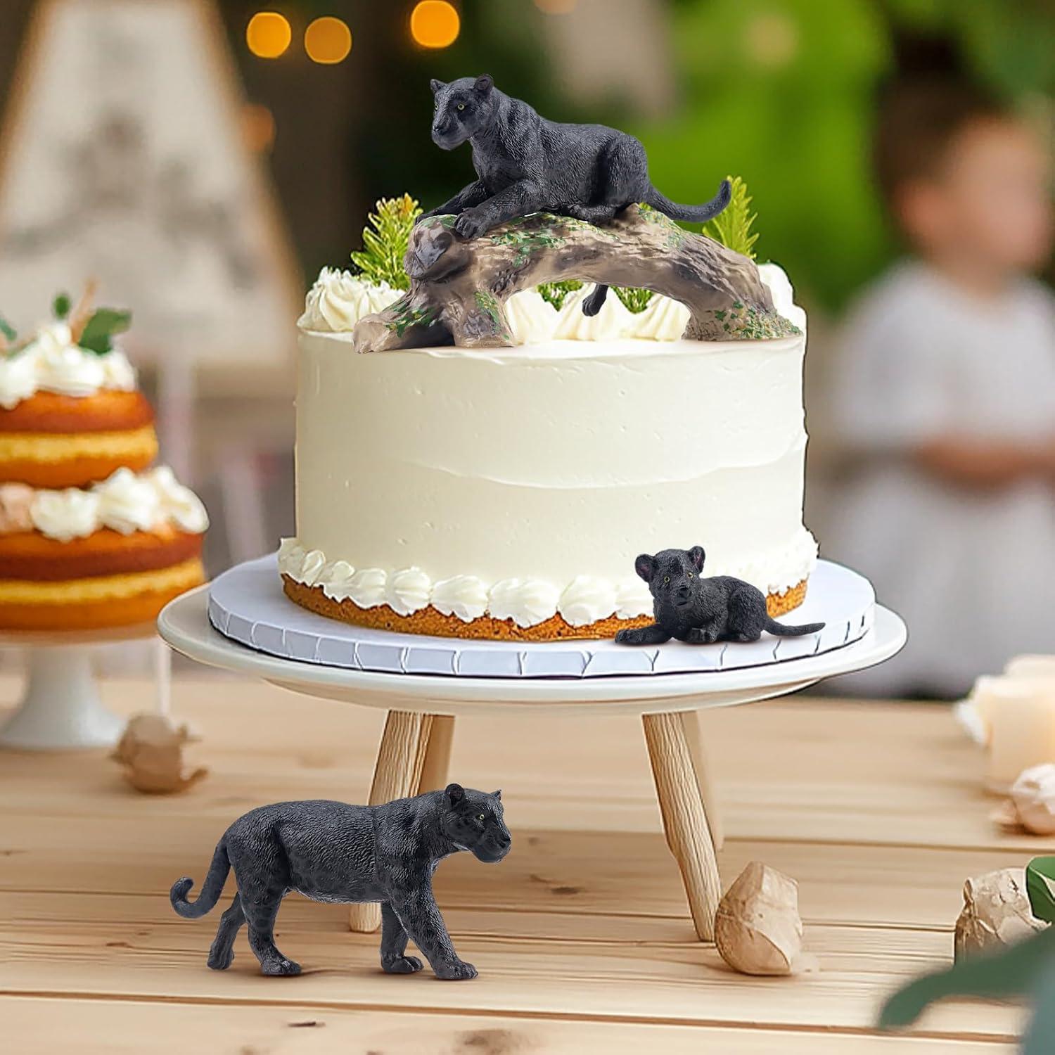 Figuras de Animales Pantera Negra TOYMANY 7 Piezas Realistas