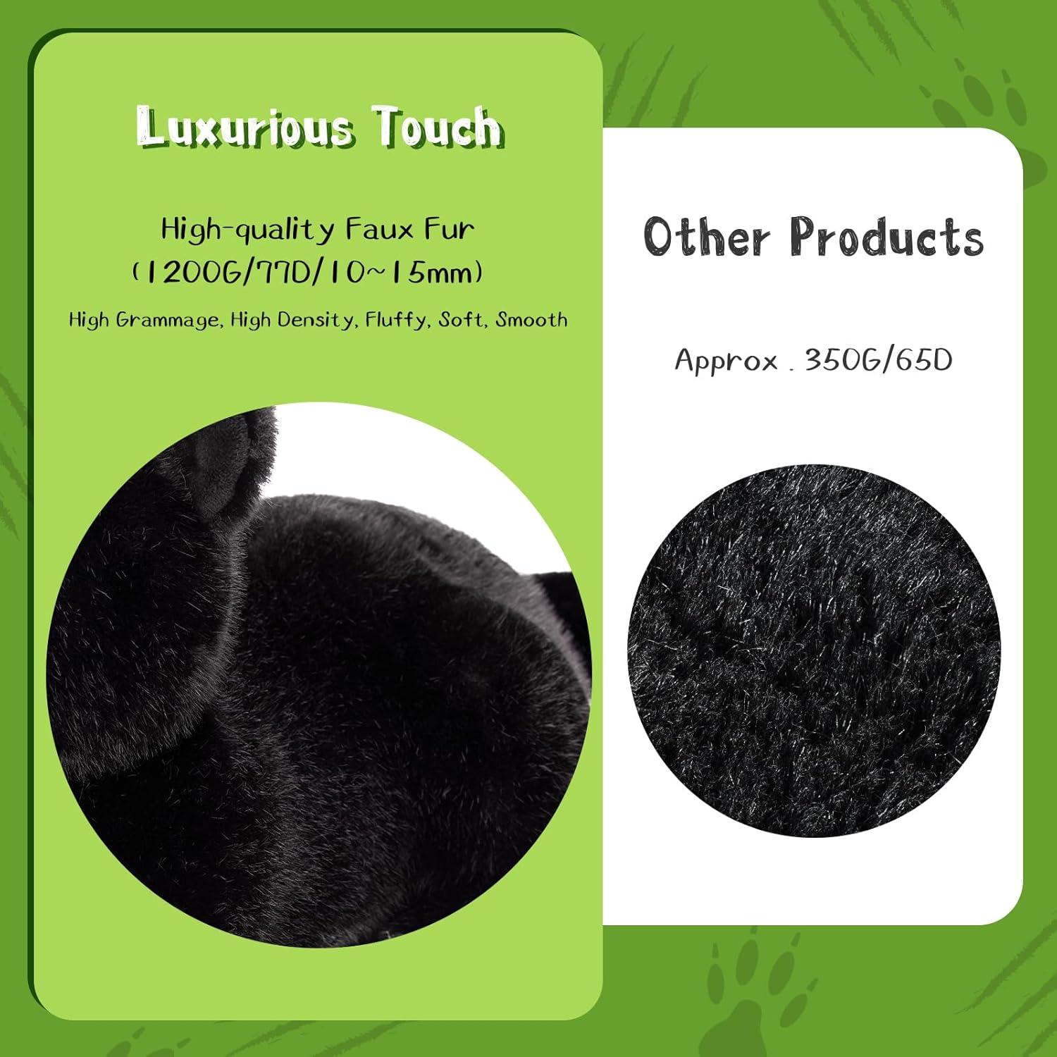 MorisMos Pantera de Peluche Negra 45 cm con Cachorros