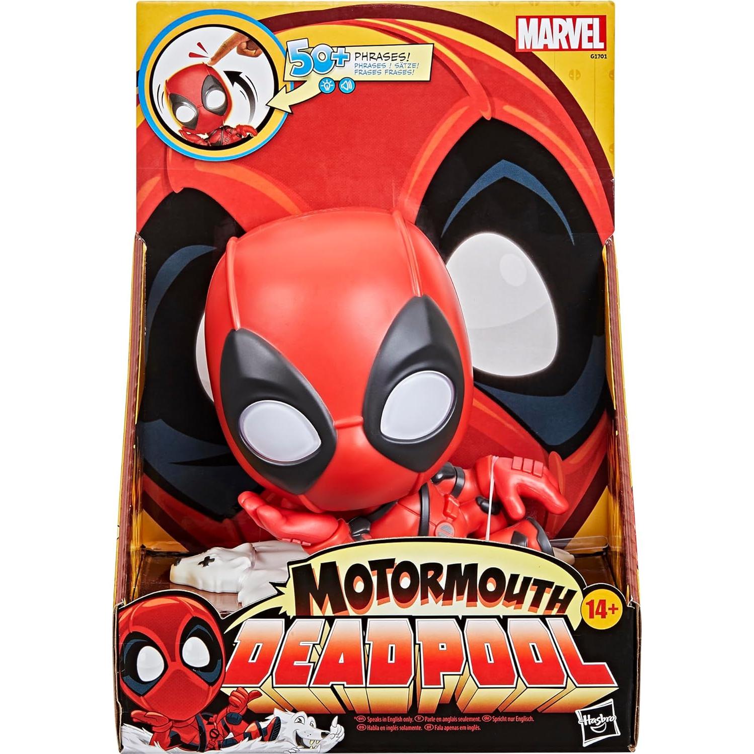 Juguete Electrónico Hablante Deadpool 15 cm con Luces y Sonido