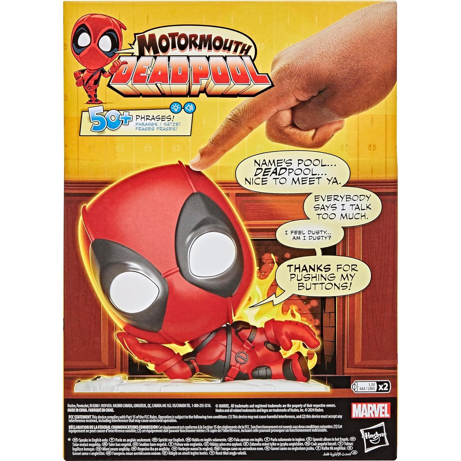 Juguete Electrónico Hablante Deadpool 15 cm con Luces y Sonido