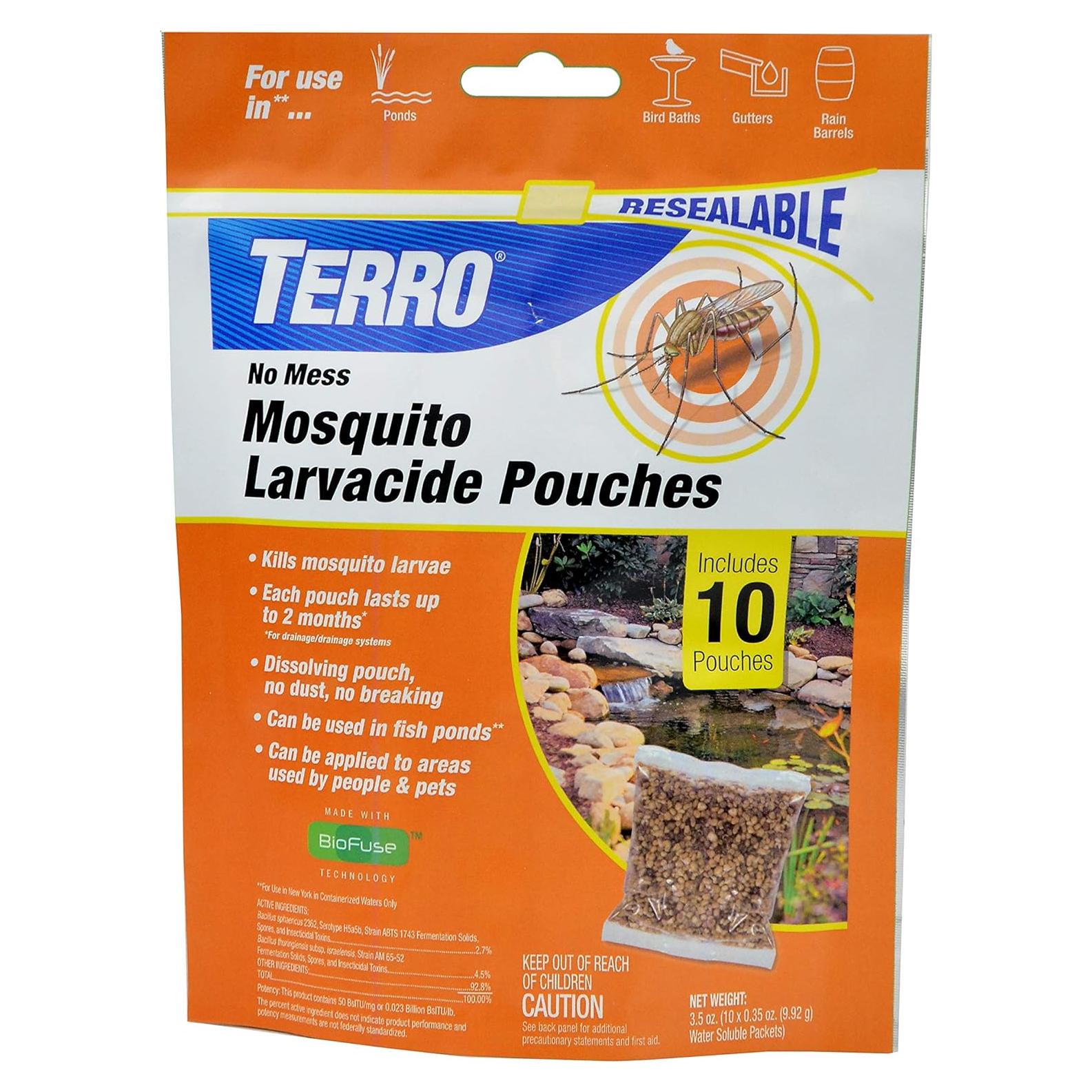Larvicida para Mosquitos TERRO T1210 - 10 Paquetes Disolubles