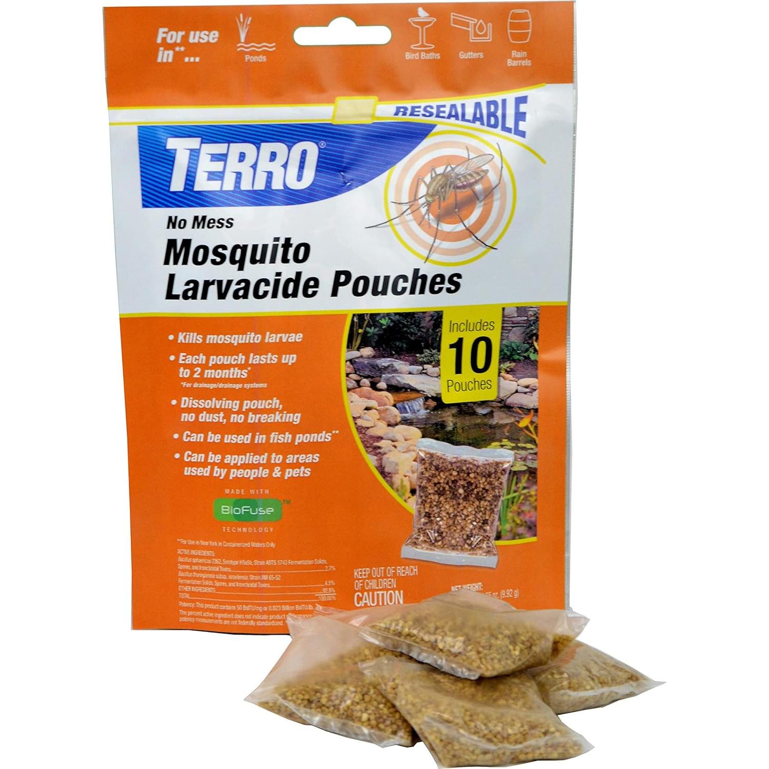 Larvicida para Mosquitos TERRO T1210 - 10 Paquetes Disolubles