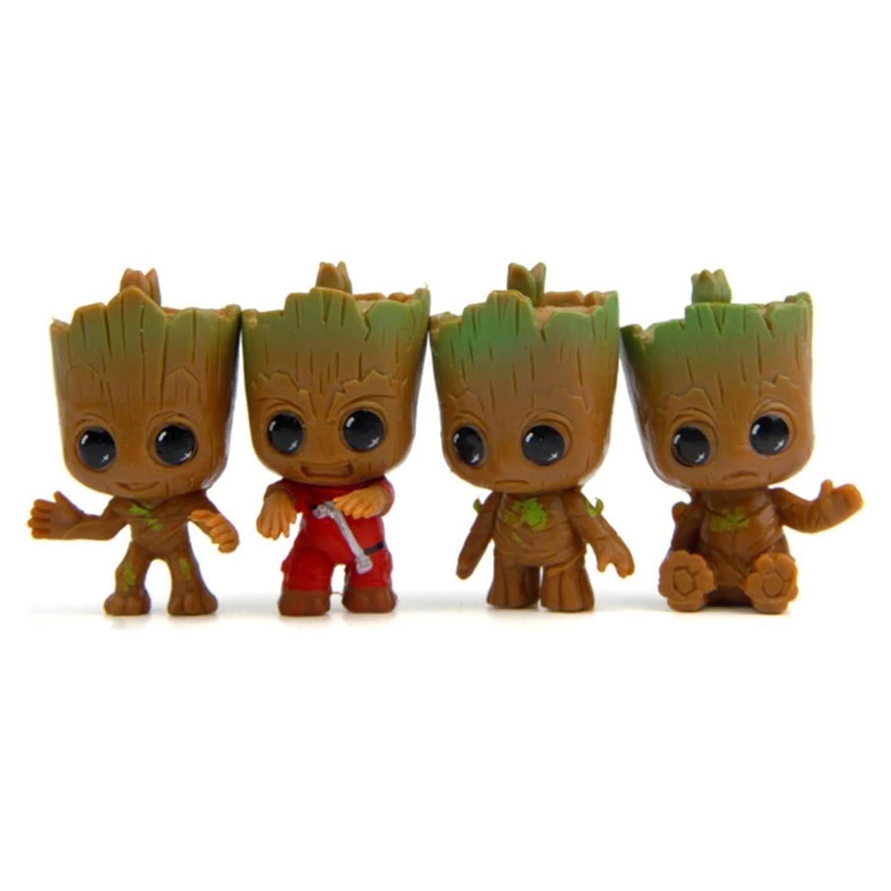 Figuras de Jardín de Hadas LONCESS - Mini Groot 4 Piezas