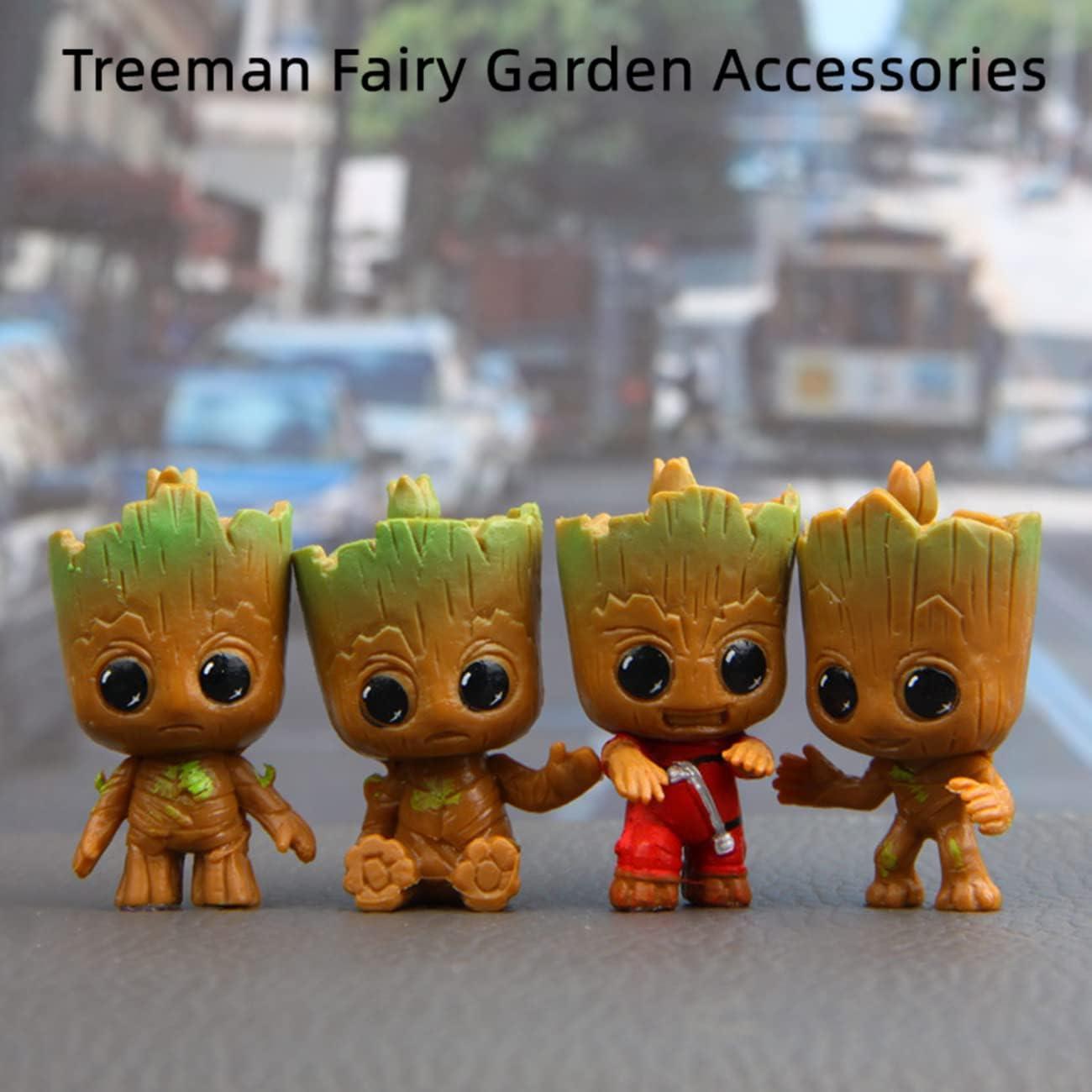 Figuras de Jardín de Hadas LONCESS - Mini Groot 4 Piezas