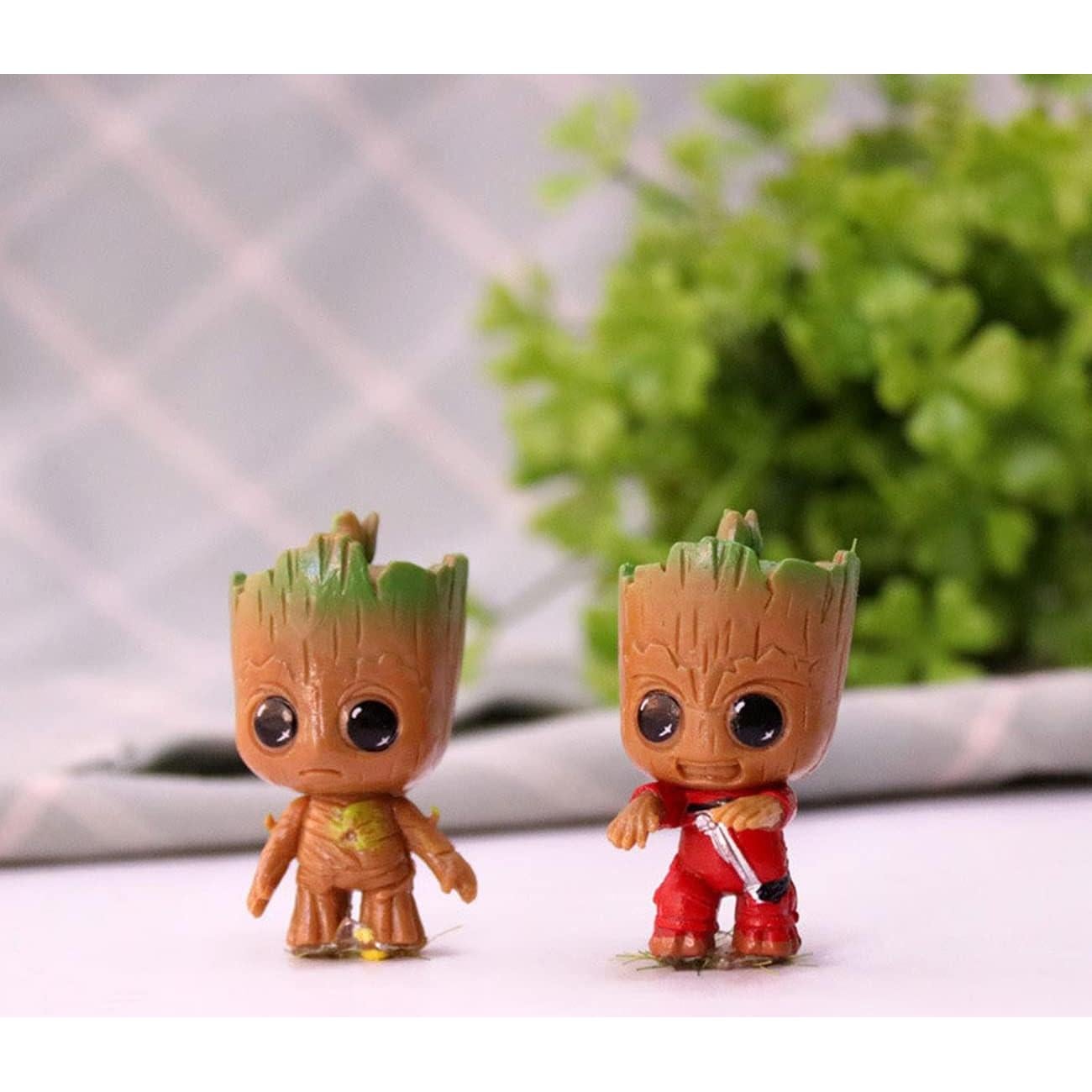 Figuras de Jardín de Hadas LONCESS - Mini Groot 4 Piezas