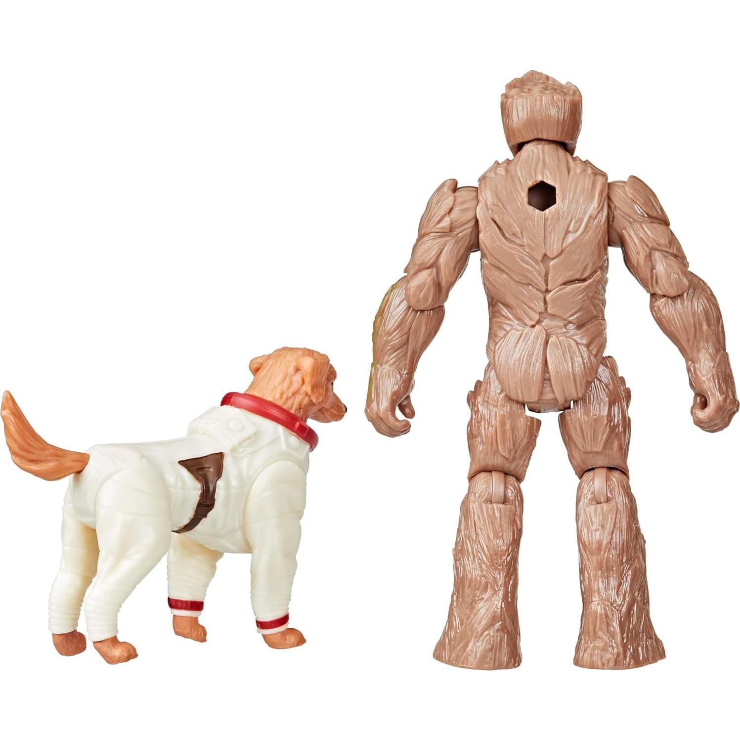 Figuras de Acción Groot 10 cm, Cosmo 5 cm y Baby Rocket 3.8 cm - Hasbro