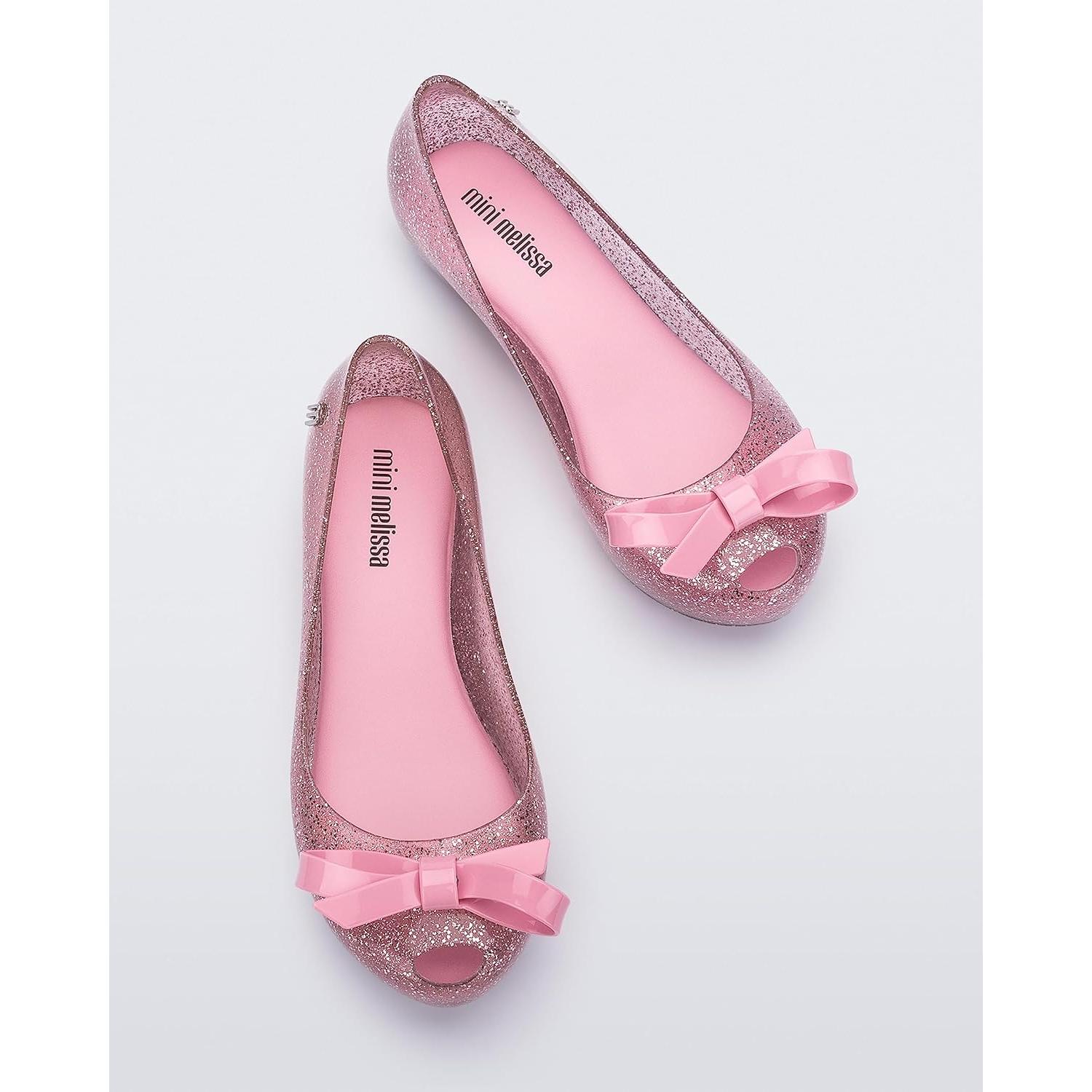 Zapatos Planos Mini Melissa Ultragirl Rosa con Moño