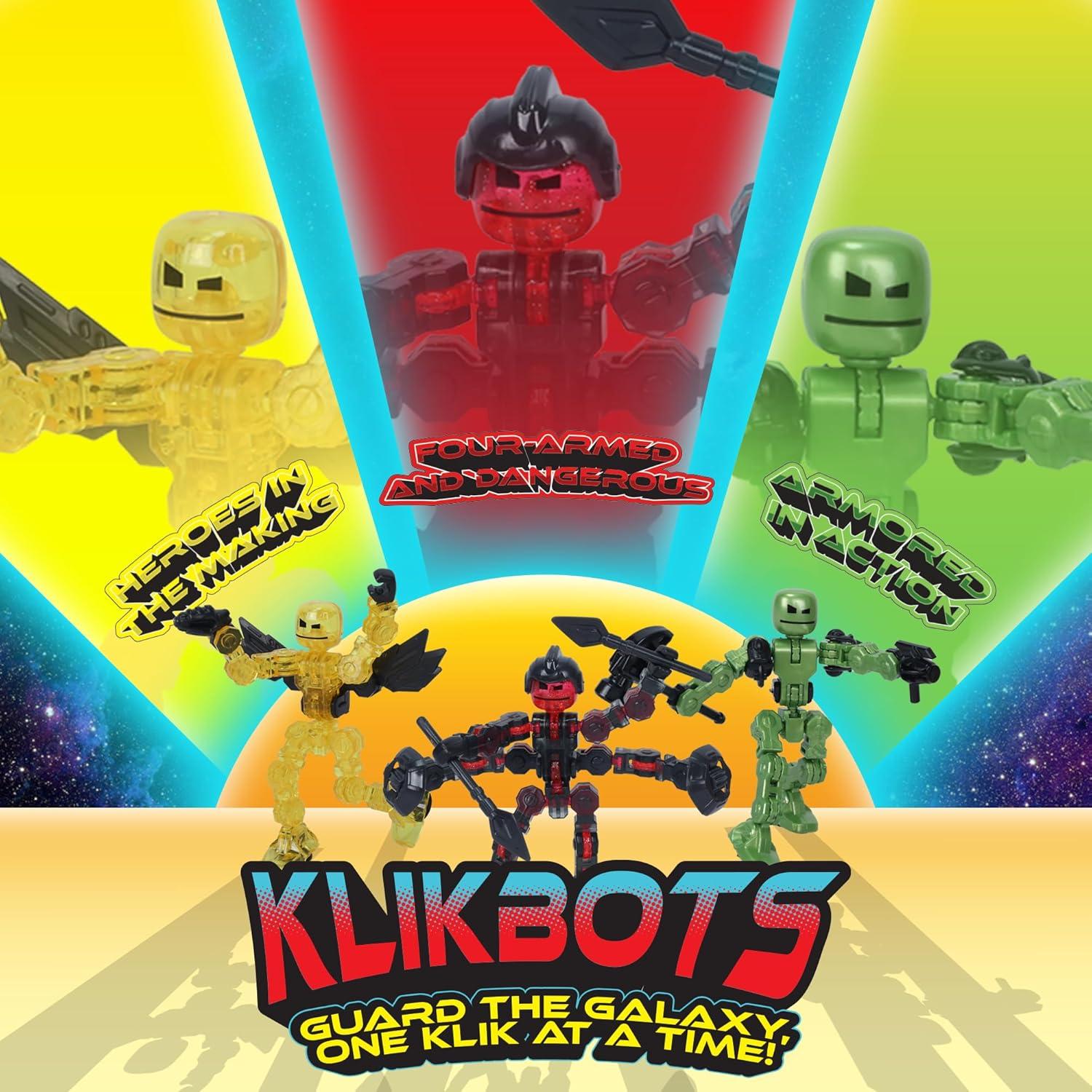 Set de 3 Figuras de Acción Klikbot Galaxy Zing - Stop Motion