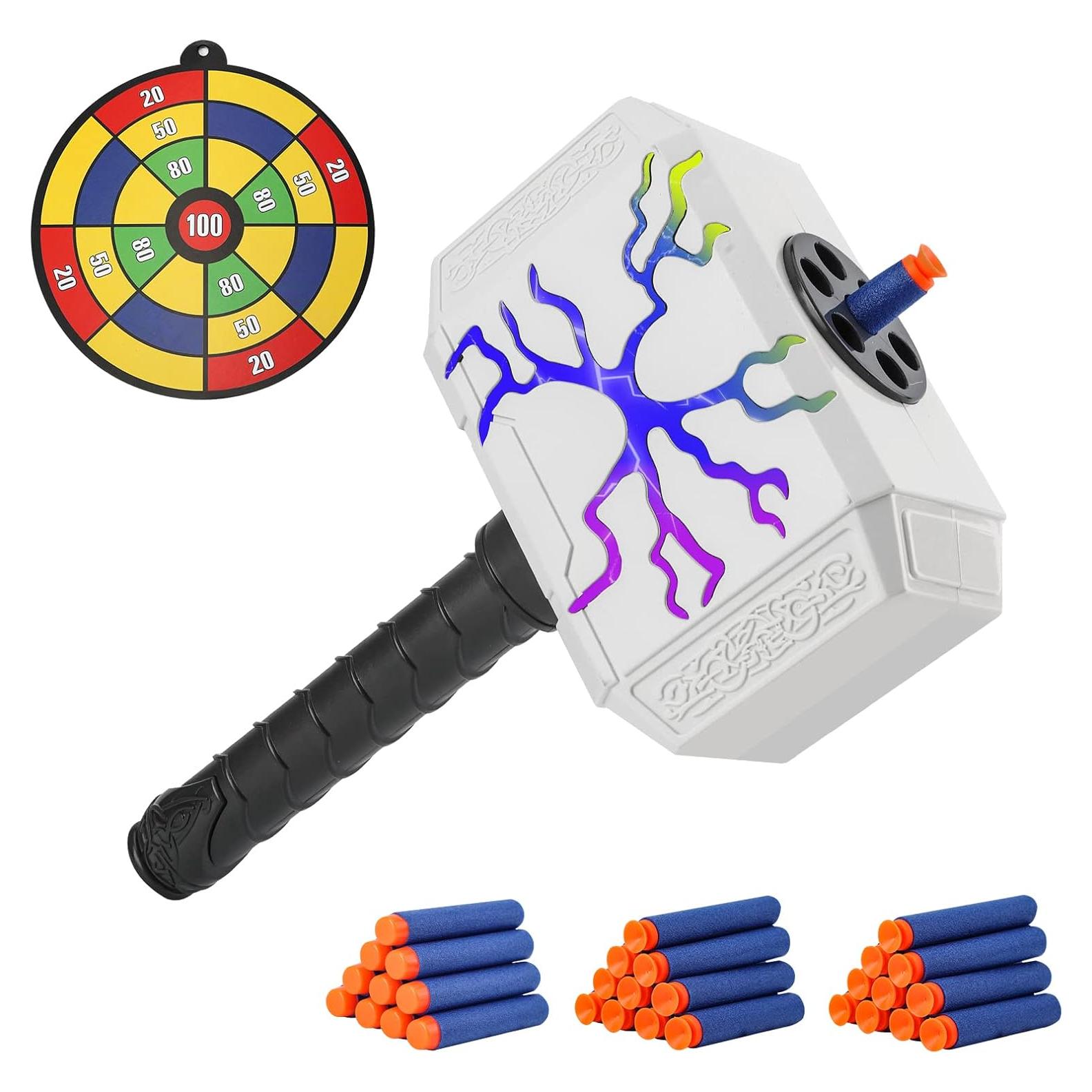 Pistola de Martillo Lanzador de Dardos KooRare con Luz 30.48cm