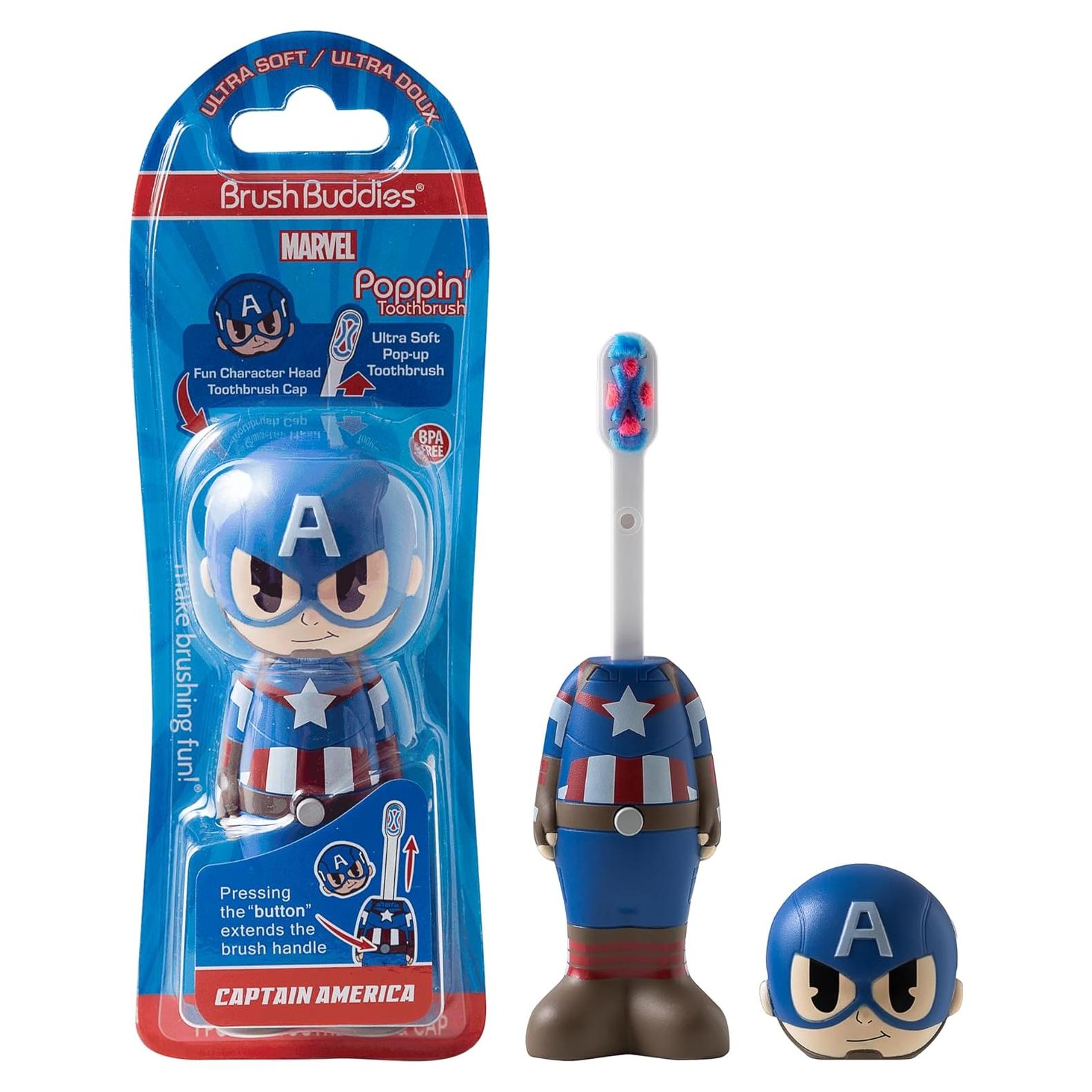 Cepillo de Dientes Brush Buddies Capitán América Niños 19cm