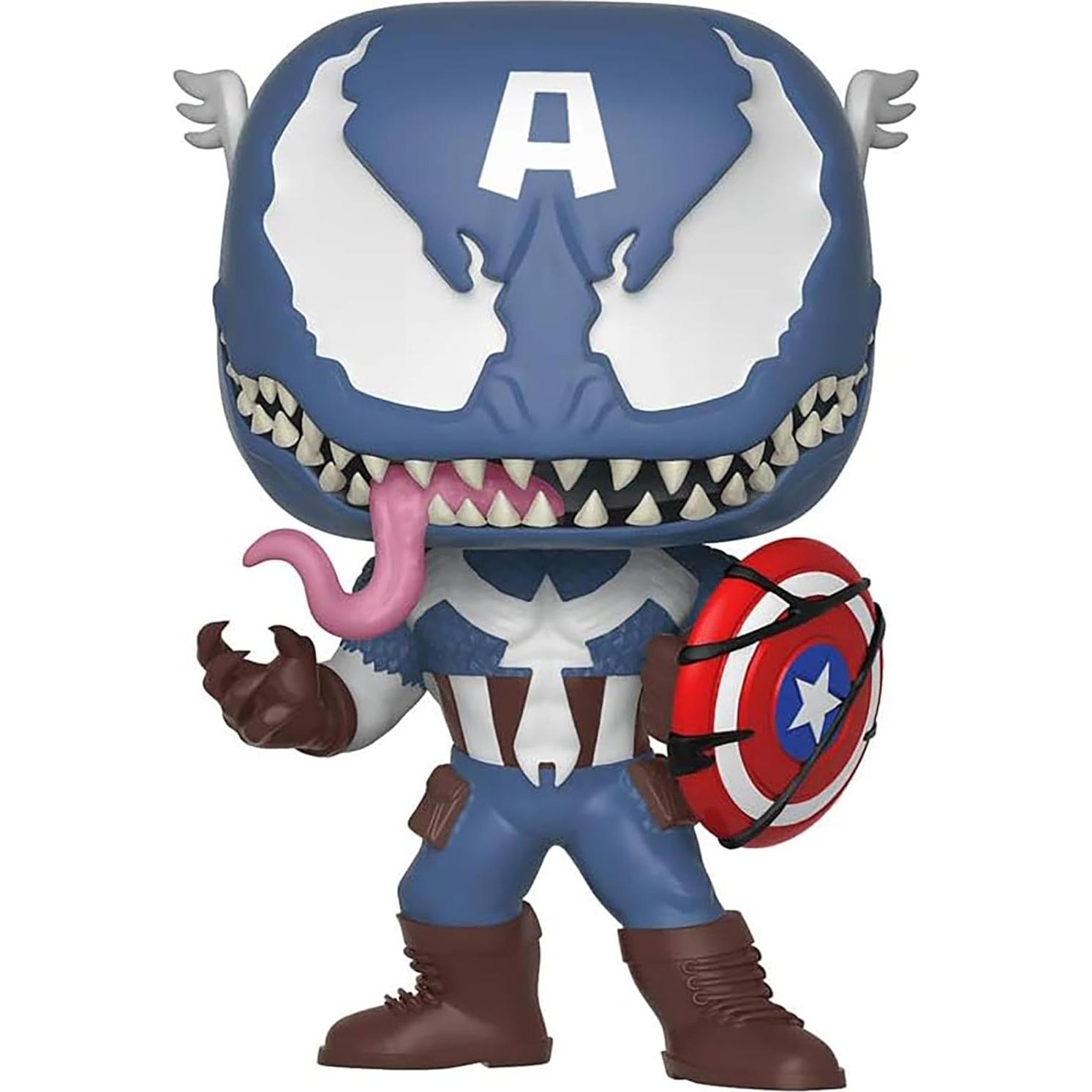 Figura de Vinilo Funko POP! Venom Capitán América 9.5 cm