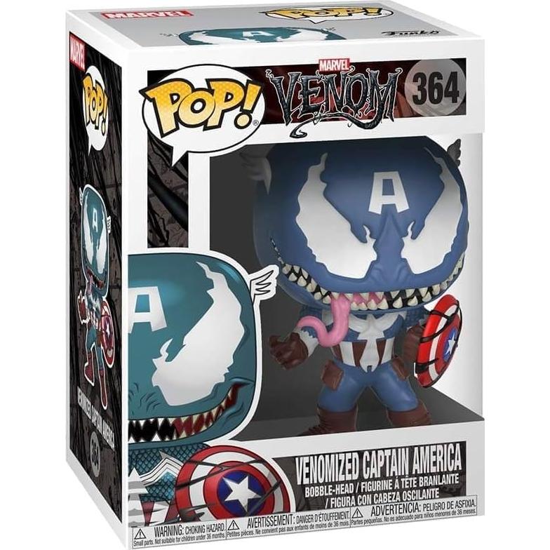 Figura de Vinilo Funko POP! Venom Capitán América 9.5 cm