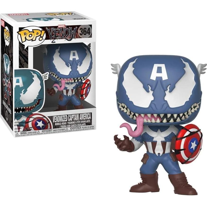 Figura de Vinilo Funko POP! Venom Capitán América 9.5 cm