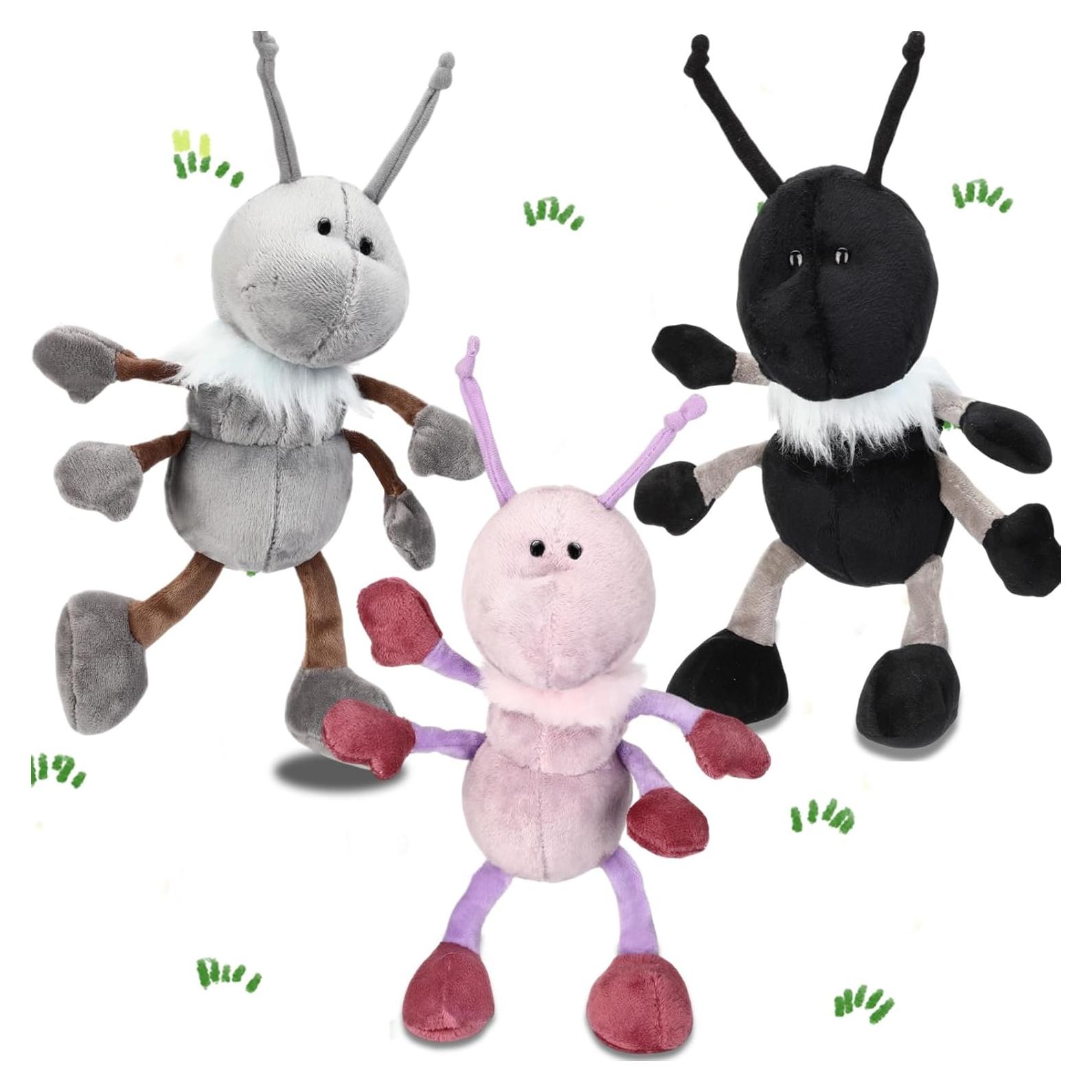 Conjunto de 3 Hormigas de Peluche Shappy 30 cm con Bufanda