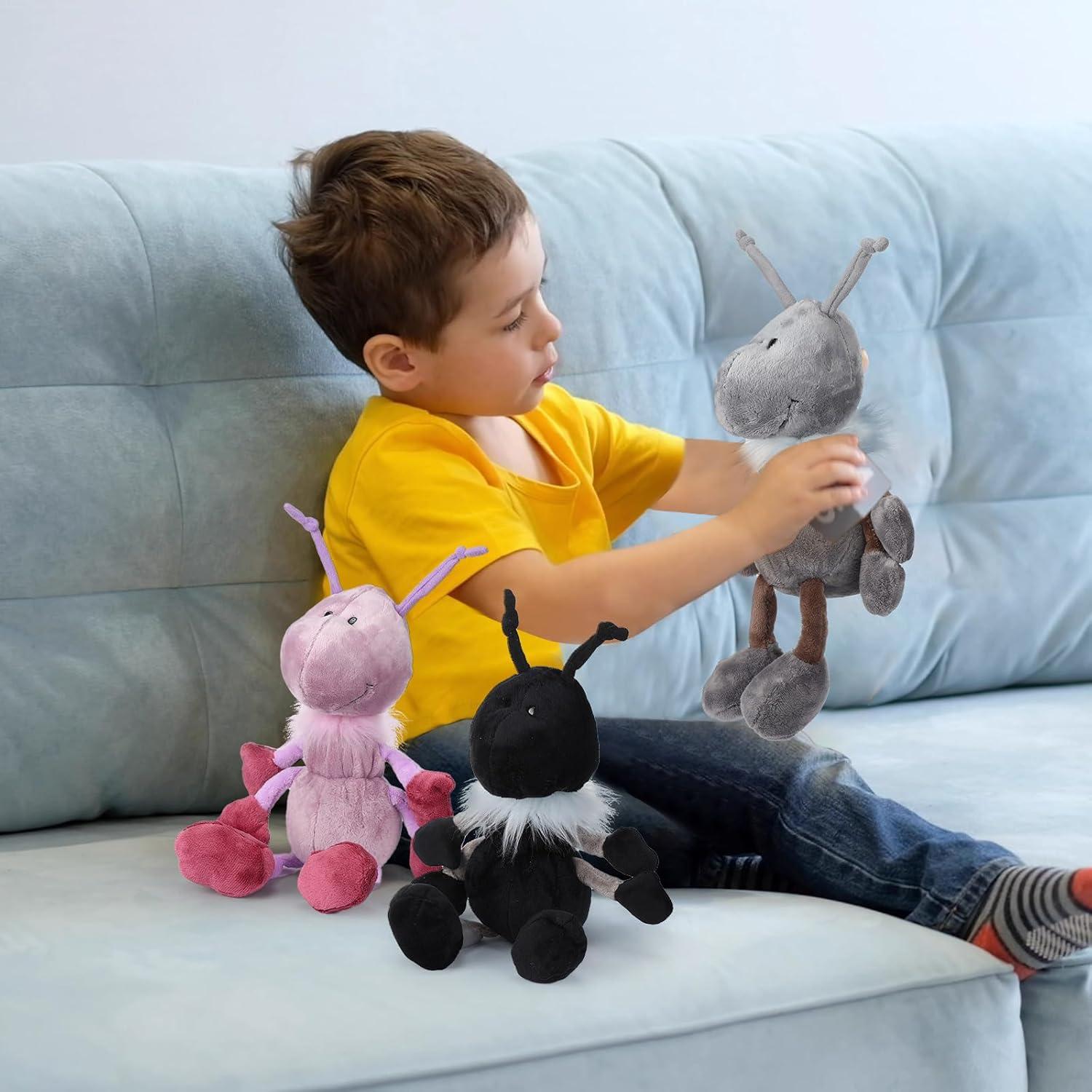 Conjunto de 3 Hormigas de Peluche Shappy 30 cm con Bufanda