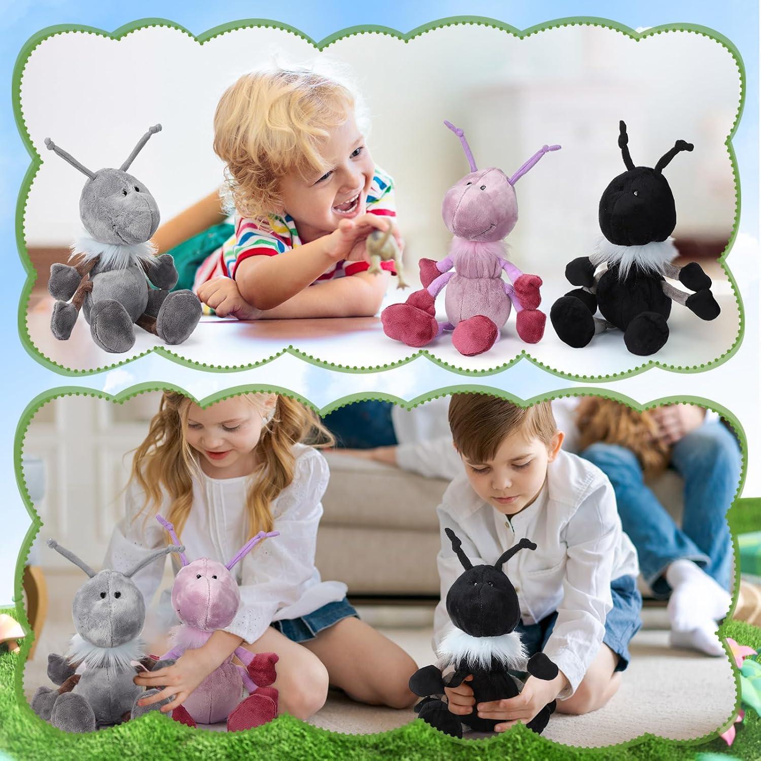 Conjunto de 3 Hormigas de Peluche Shappy 30 cm con Bufanda