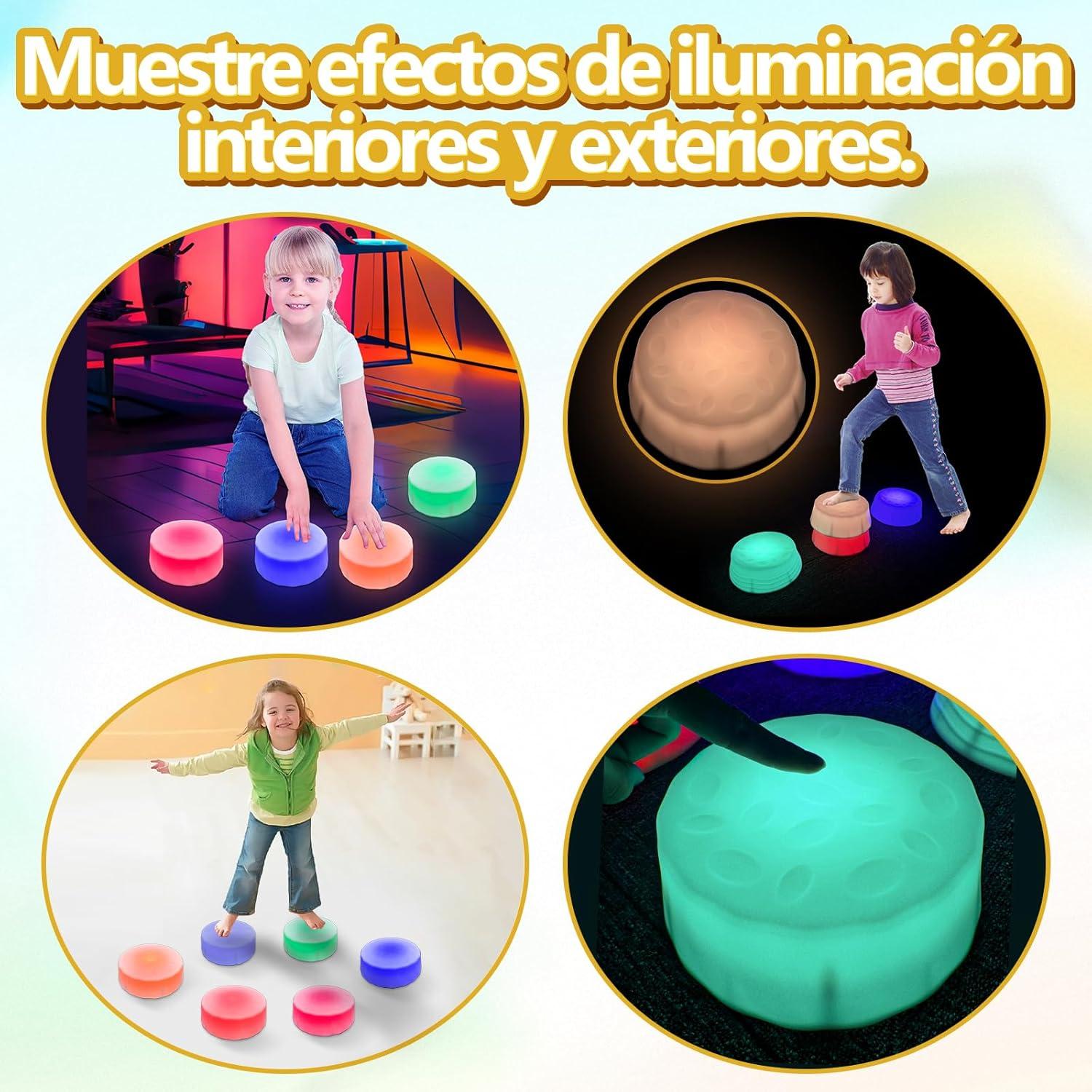 Piedras de Paso Iluminadas Onyoloy - 6 Piezas Antideslizantes