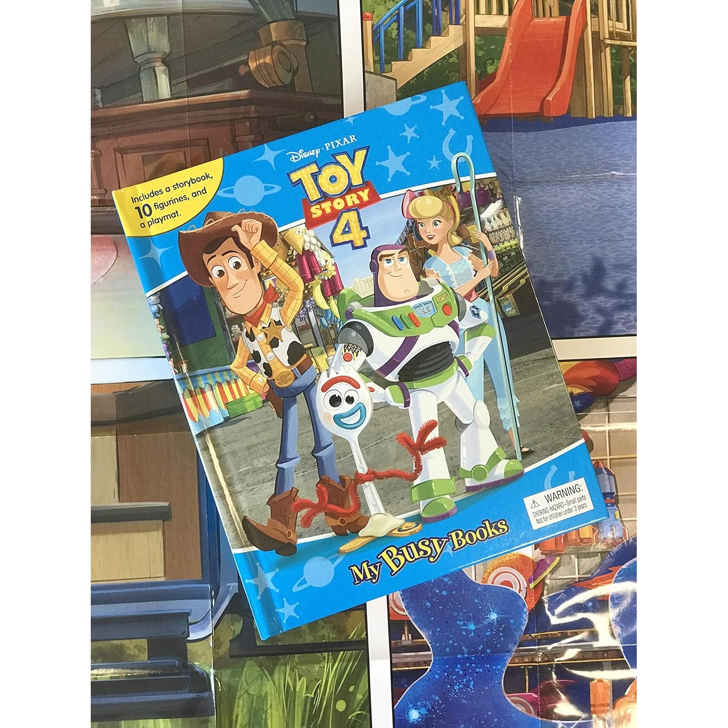 Disney / Pixar Toy Story 4 My Busy Books - Storybook, 10 figurines, playmat