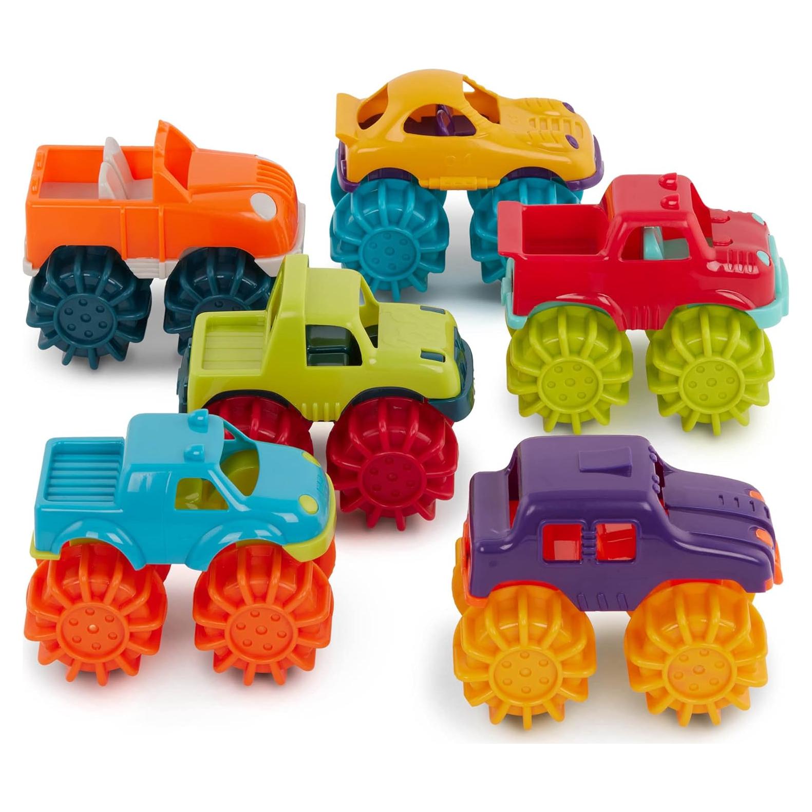 Battat Mini Camiones Monstruo de Juguete - Paquete de 6 - 2 Años+